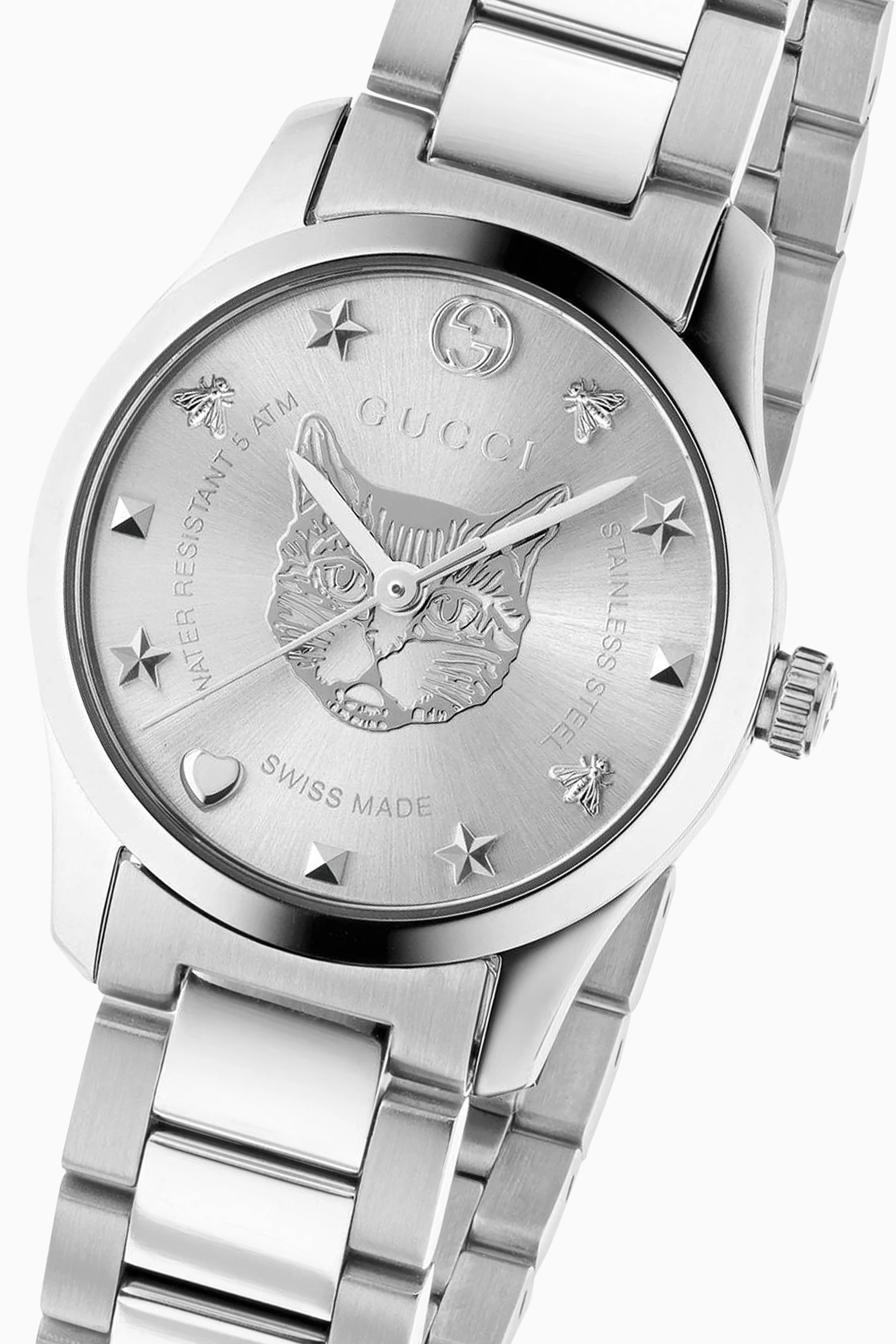 Buy Gucci Silver G-Timeless Quartz Watch, 27mm For Women 