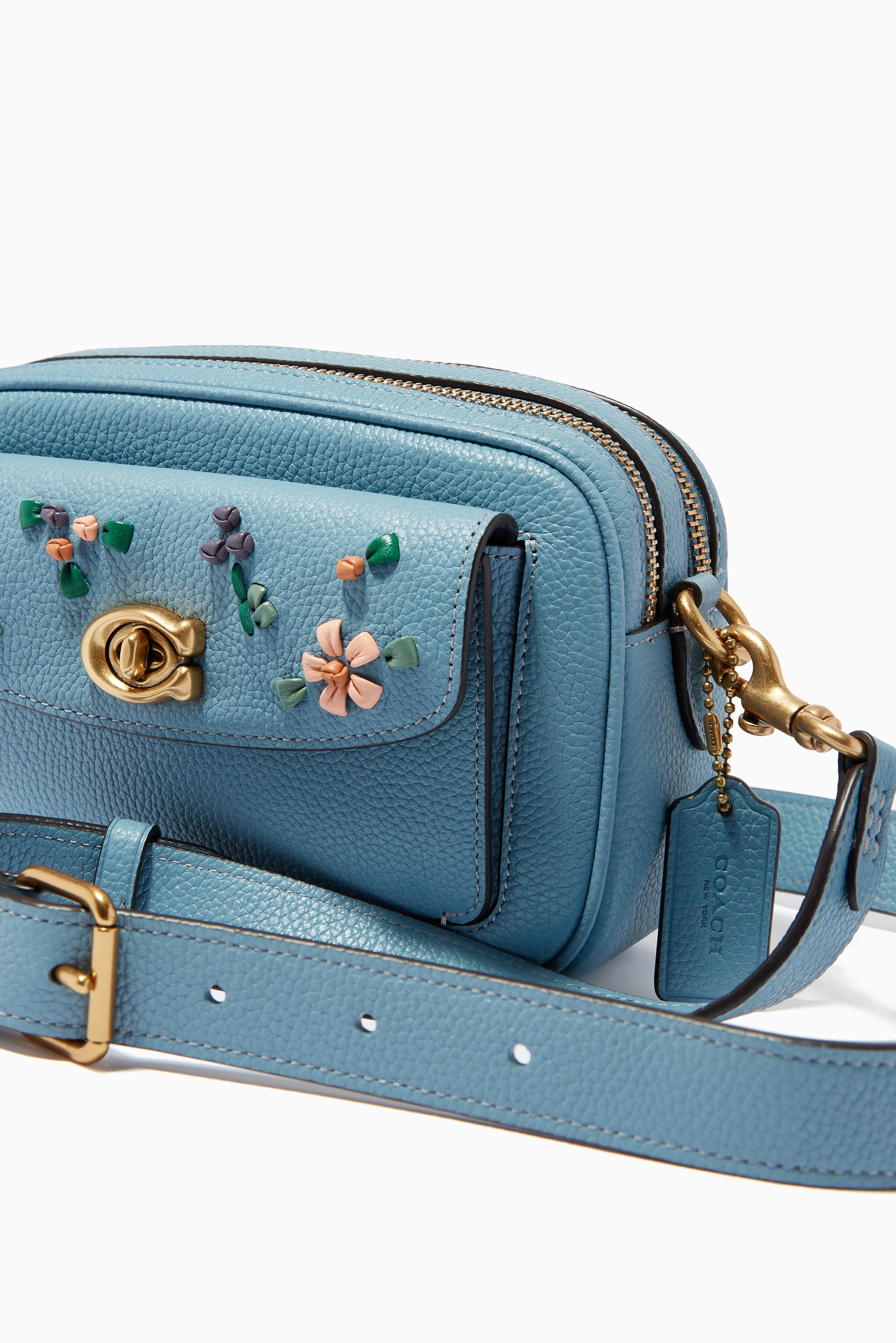 Coach blue floral crossbody online