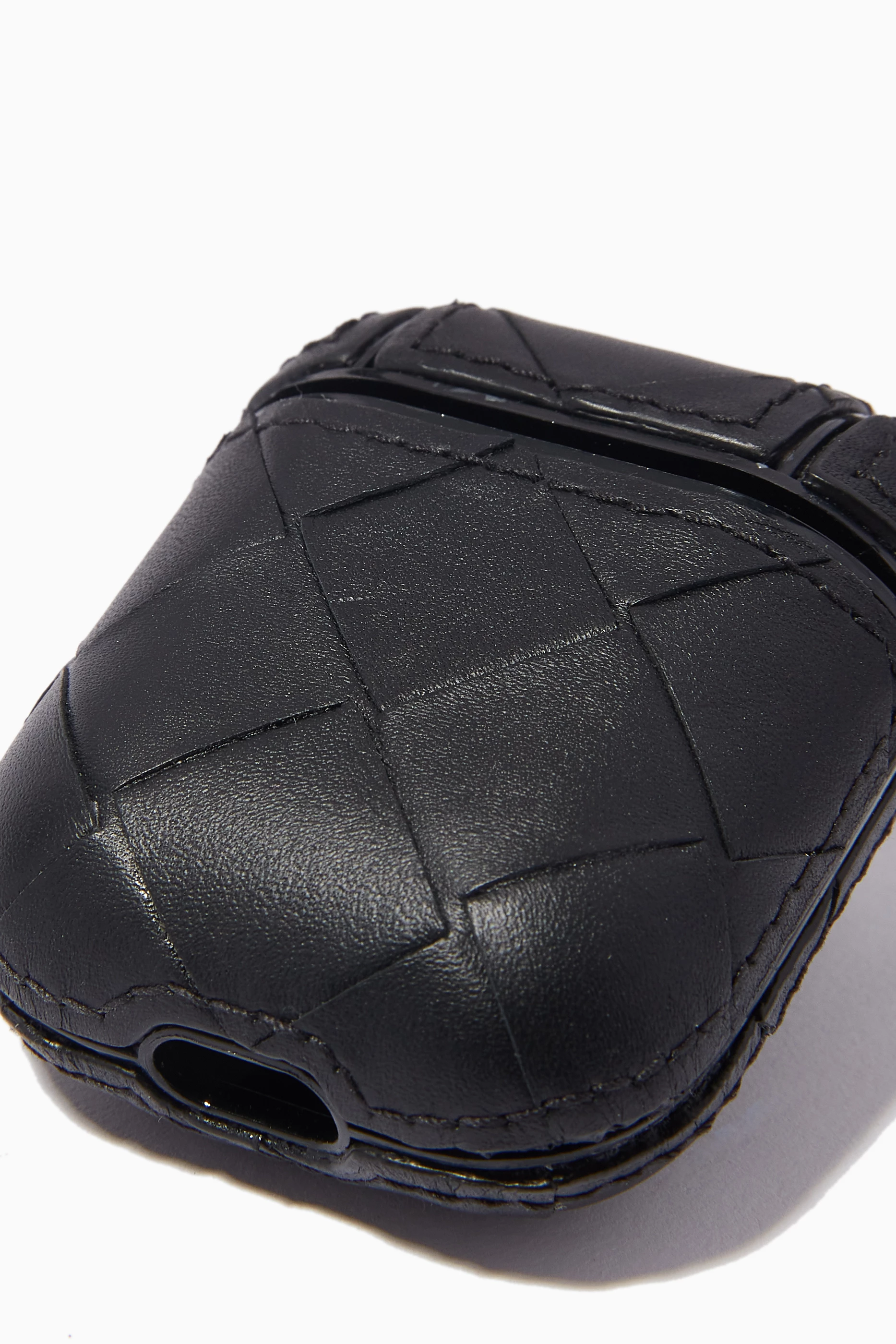 Buy Bottega Veneta Black AirPods Case in Intrecciato Nappa For Men