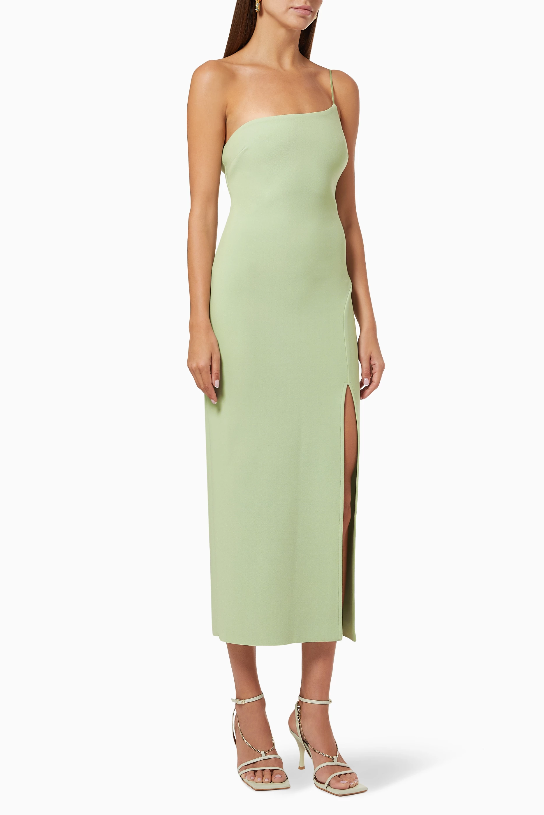Buy Bec + Bridge Green Fleur Asymmetric Midi Dress For Women Online |  Ounass Oman