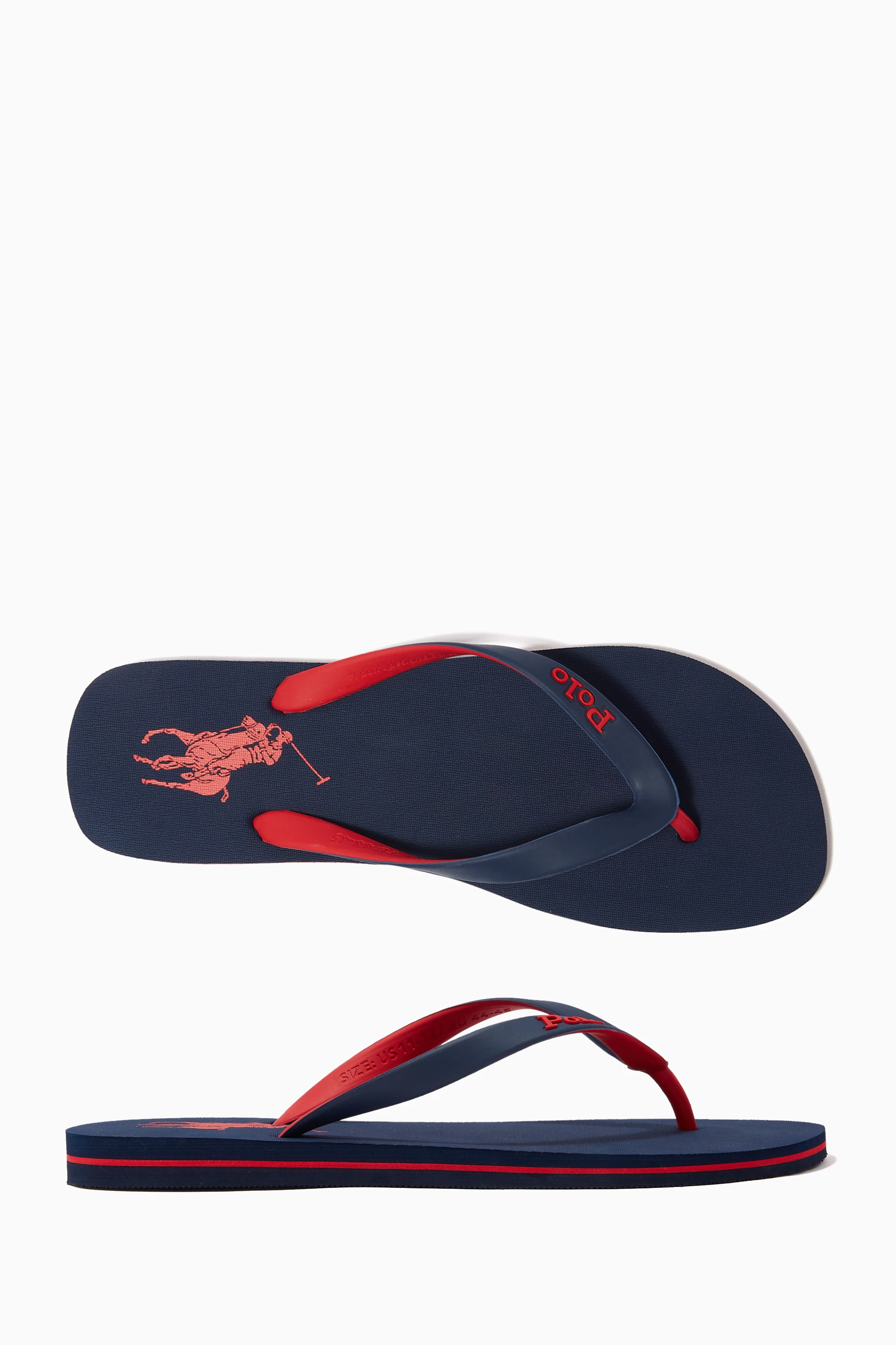POLO RALPH LAUREN FLIP‎ FLOPS (11) NO BOX BLUE/RED Men main image 2