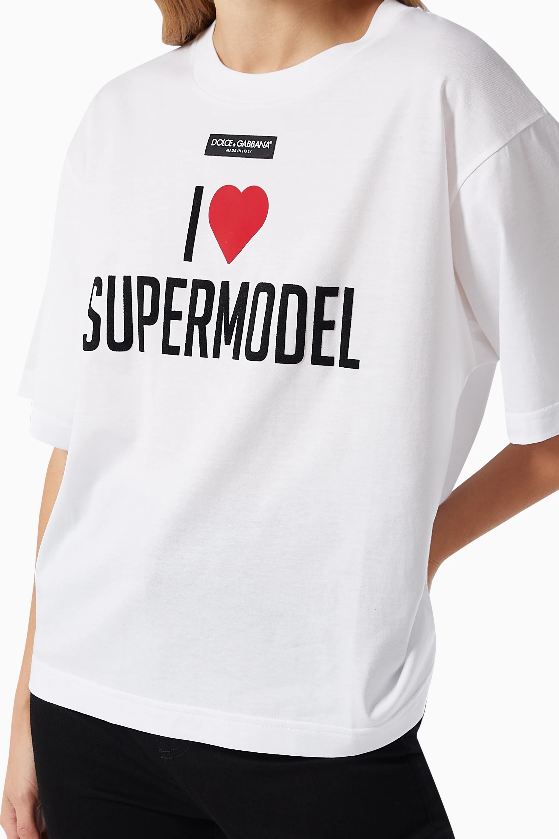 DOLCE&GABBANA I LOVE SUPERMODEL オーバーサイズ Tシャツ DOLCE&GABBANA I LOVE SUPERMODEL オーバーサイズ Tシャツ