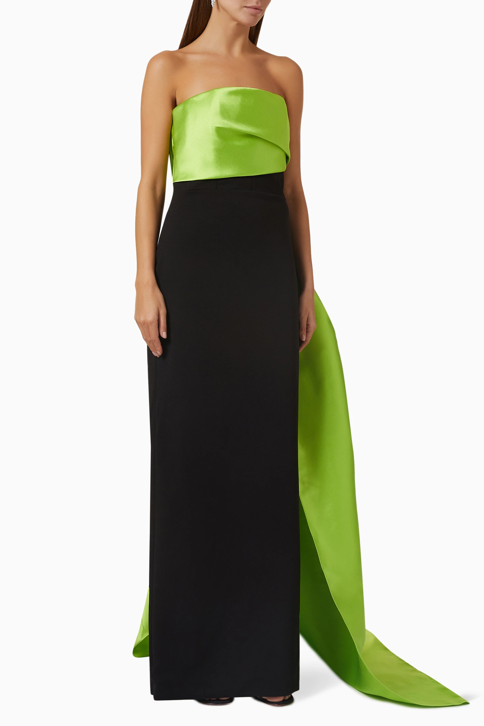 Buy Solace London Green Kinsley Maxi Dress in Twill For Women Online Ounass Oman