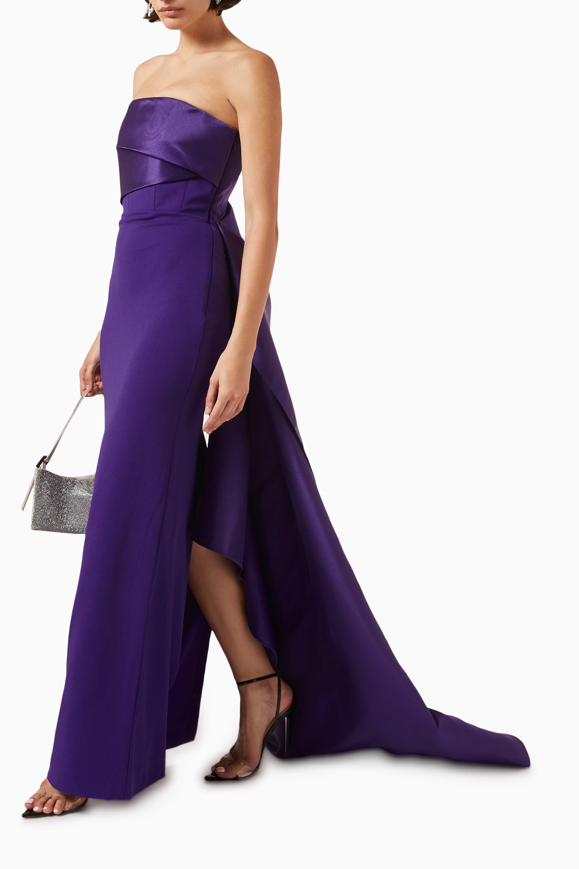 Buy Solace London Purple Kinsley Maxi Dress in Twill For Women Online |  Ounass Oman