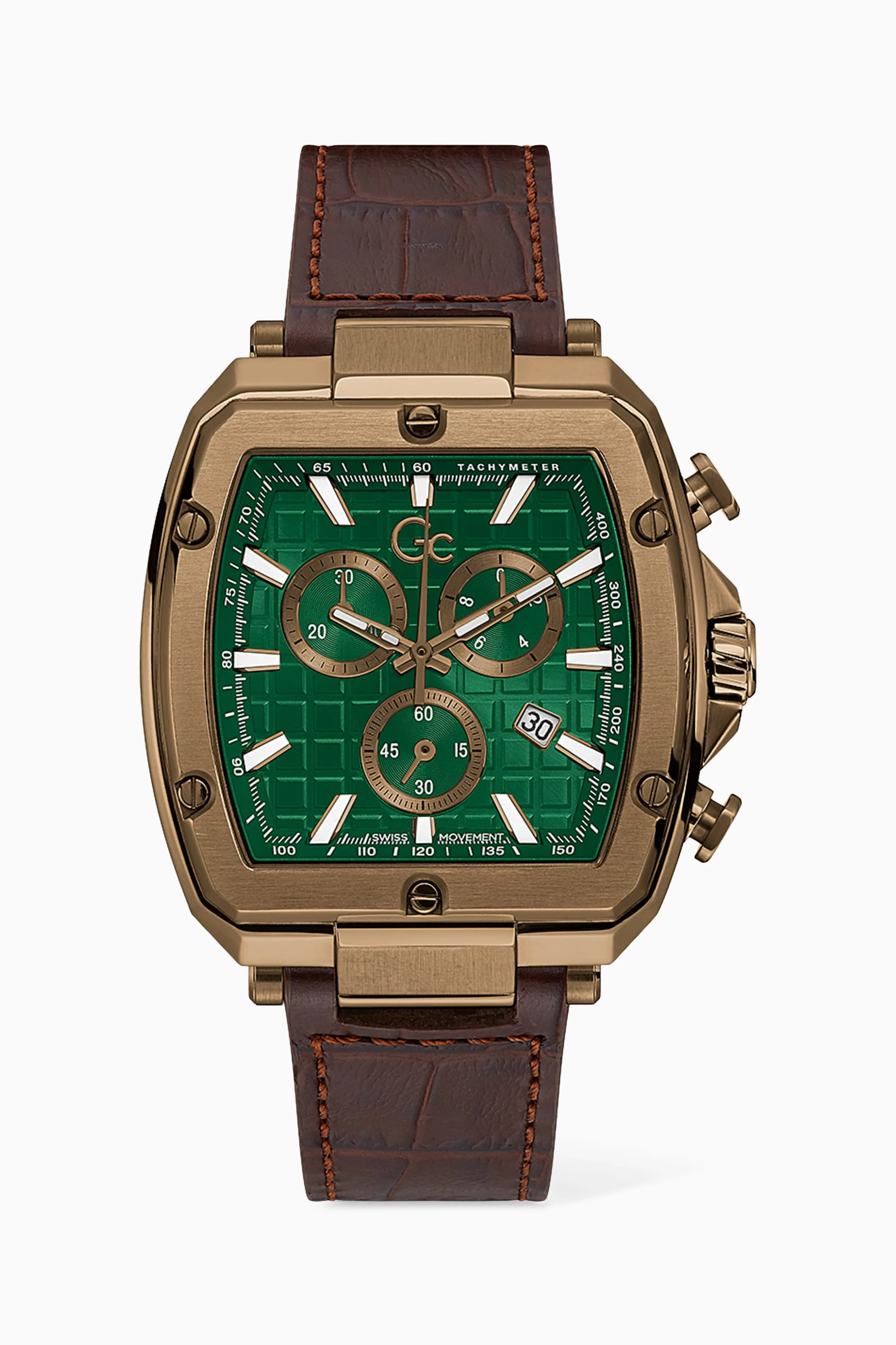 Buy GC Brown Spirit Tonneau Chronograph Watch For Men Online Ounass Oman
