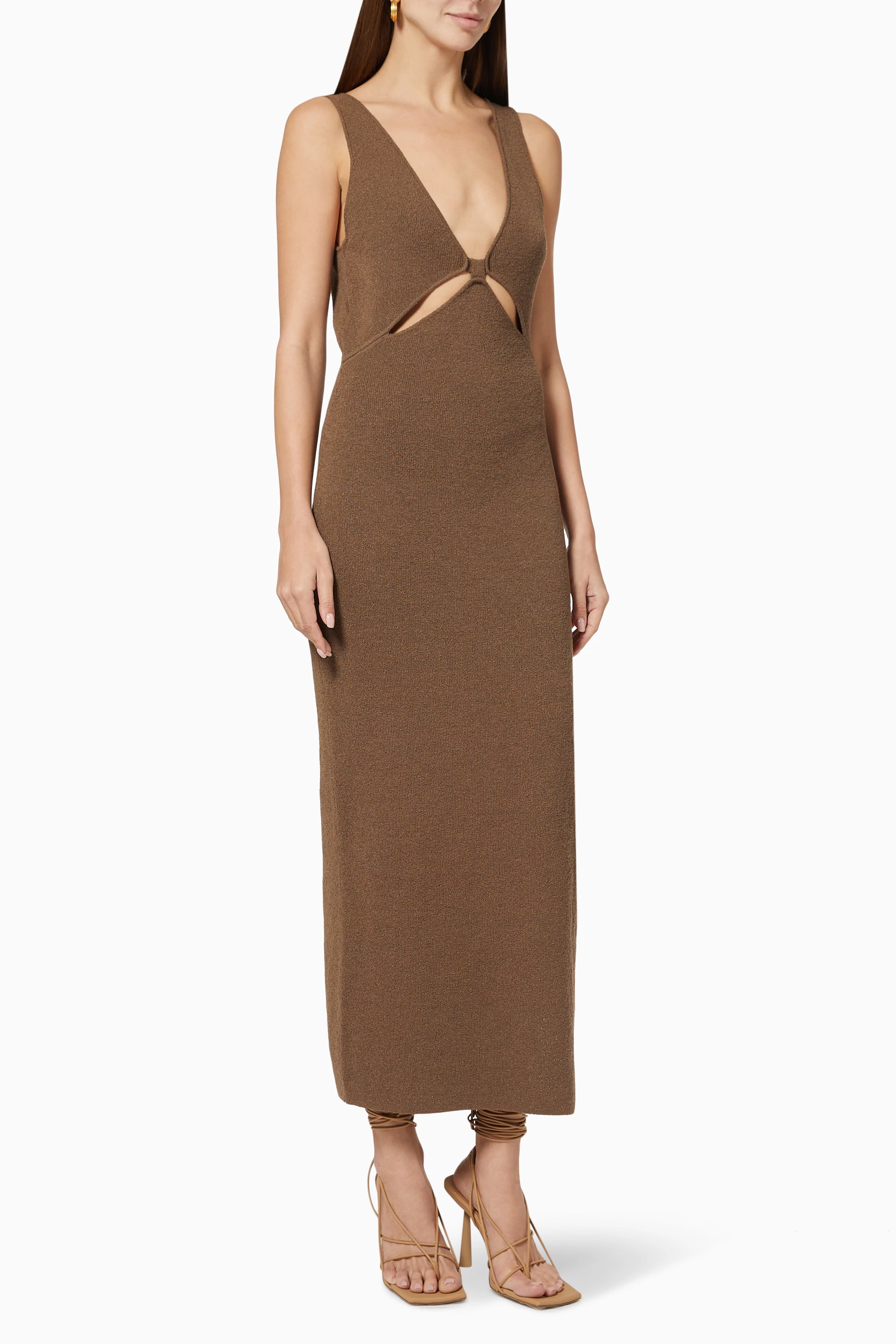 Buy Bec + Bridge Brown Zahara Midi Dress in Knit For Women Online | Ounass  Oman