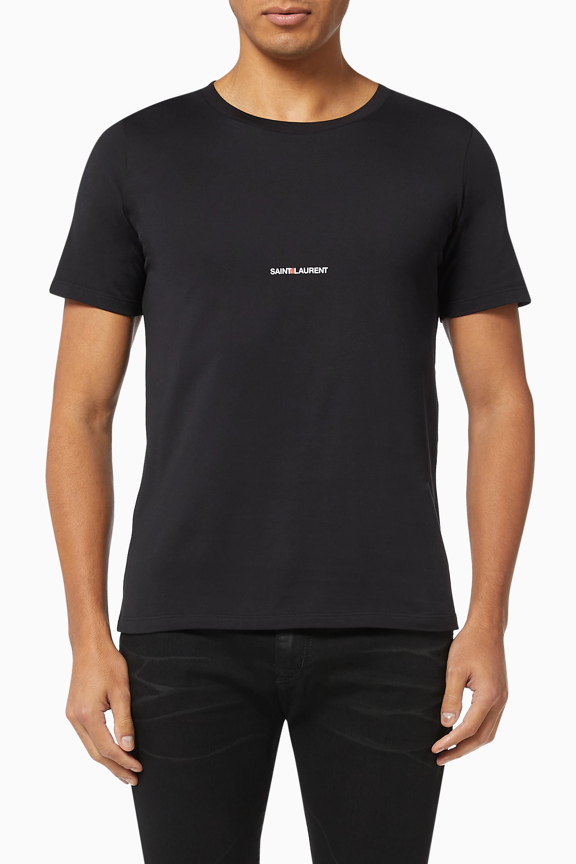 SAINT LAURENT MAN BLACK T aufgetreten SHIRTS