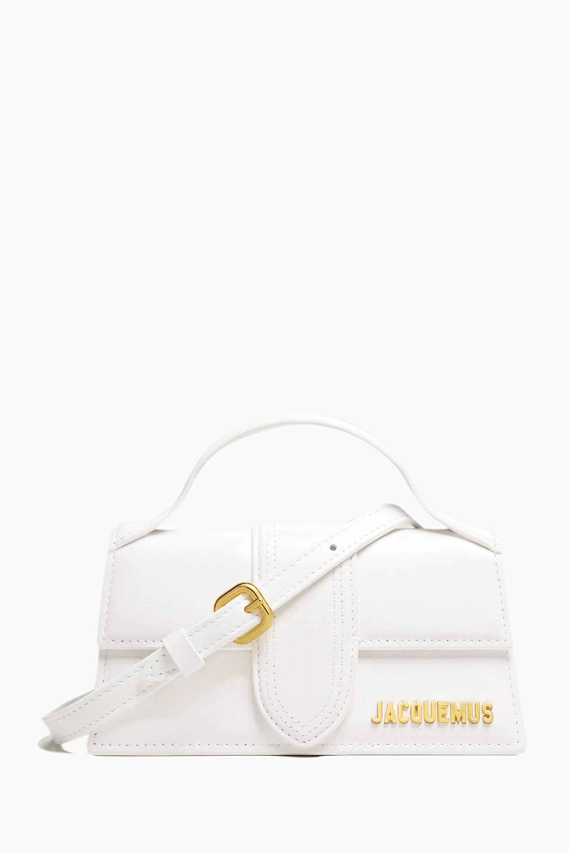 Buy Jacquemus White Le Bambino Mini Tote Bag in Leather For Women Online Ounass Oman