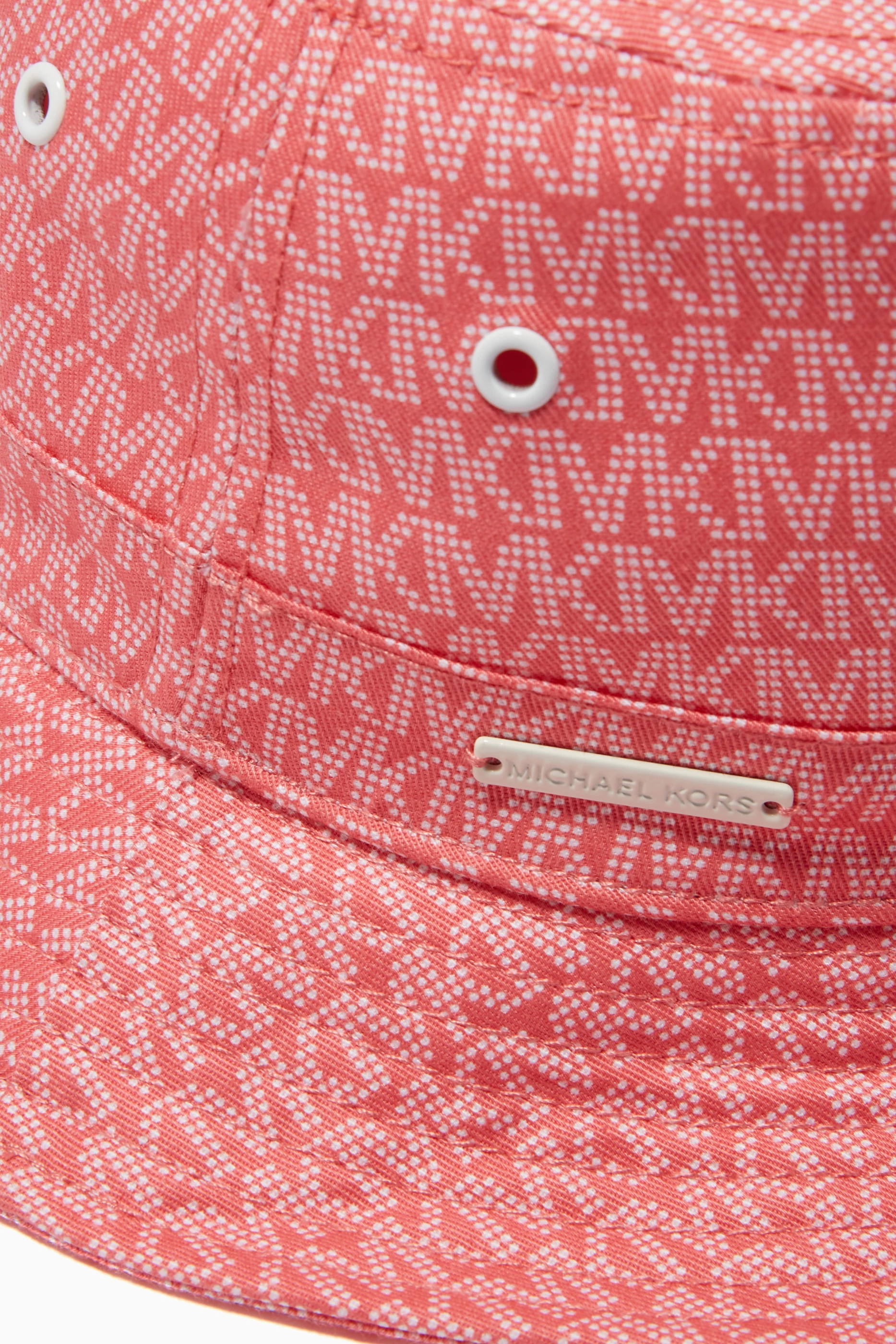MICHAEL KORS Women’s Size S/M Bucket Hat PINK Signature MK Logo MICHAEL KORS ORGANIC COTTON BLEND BUCKET HAT MK SIGNATURE  main image 2