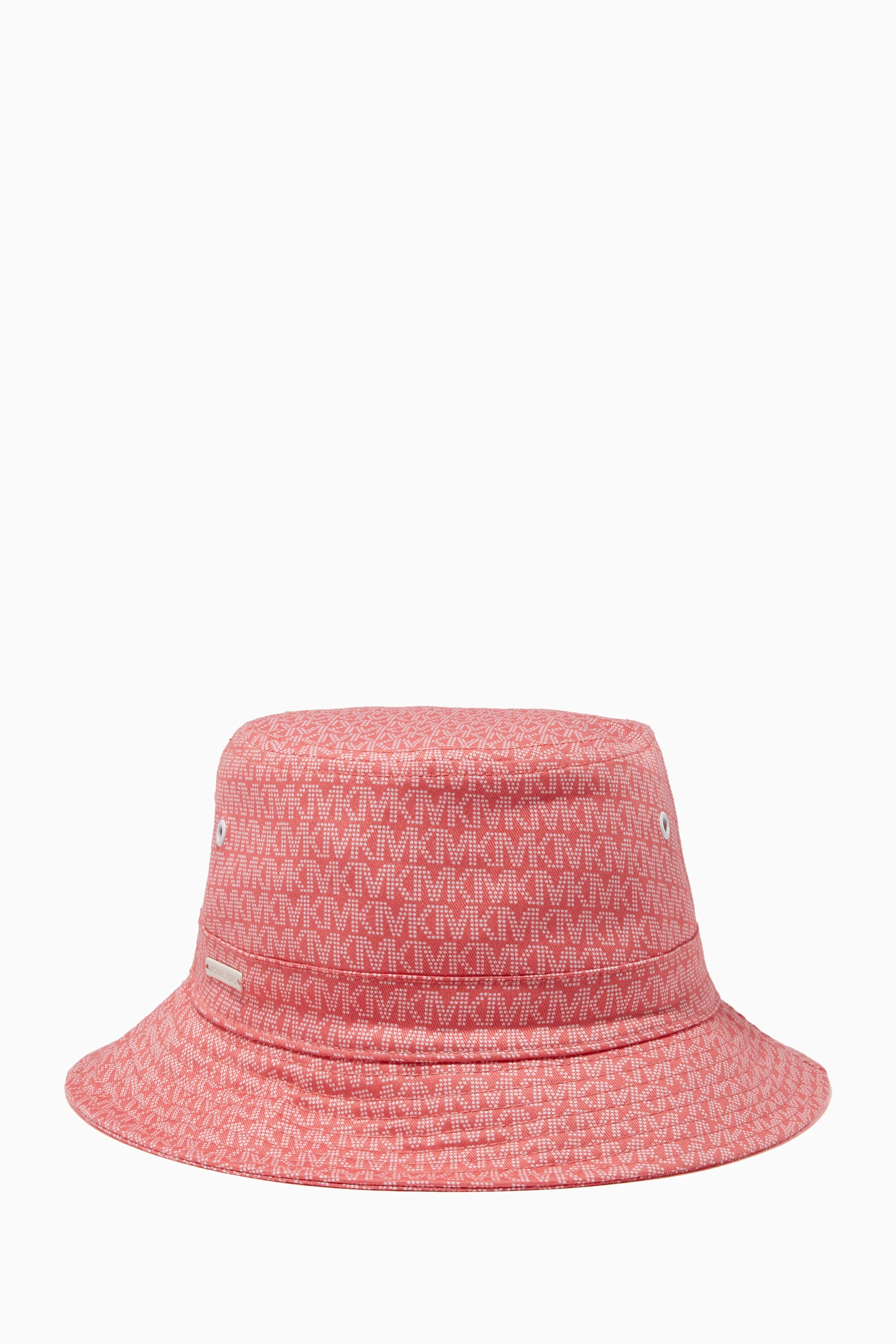 MICHAEL KORS Women’s Size S/M Bucket Hat PINK Signature MK Logo MICHAEL KORS ORGANIC COTTON BLEND BUCKET HAT MK SIGNATURE  main image 4