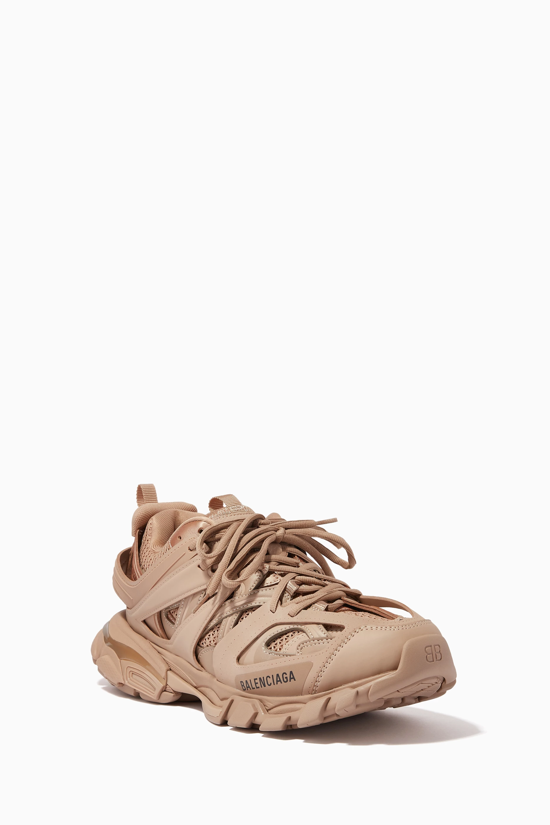 Buy Balenciaga Neutral Track Sneakers in Mesh & Nylon For Men 