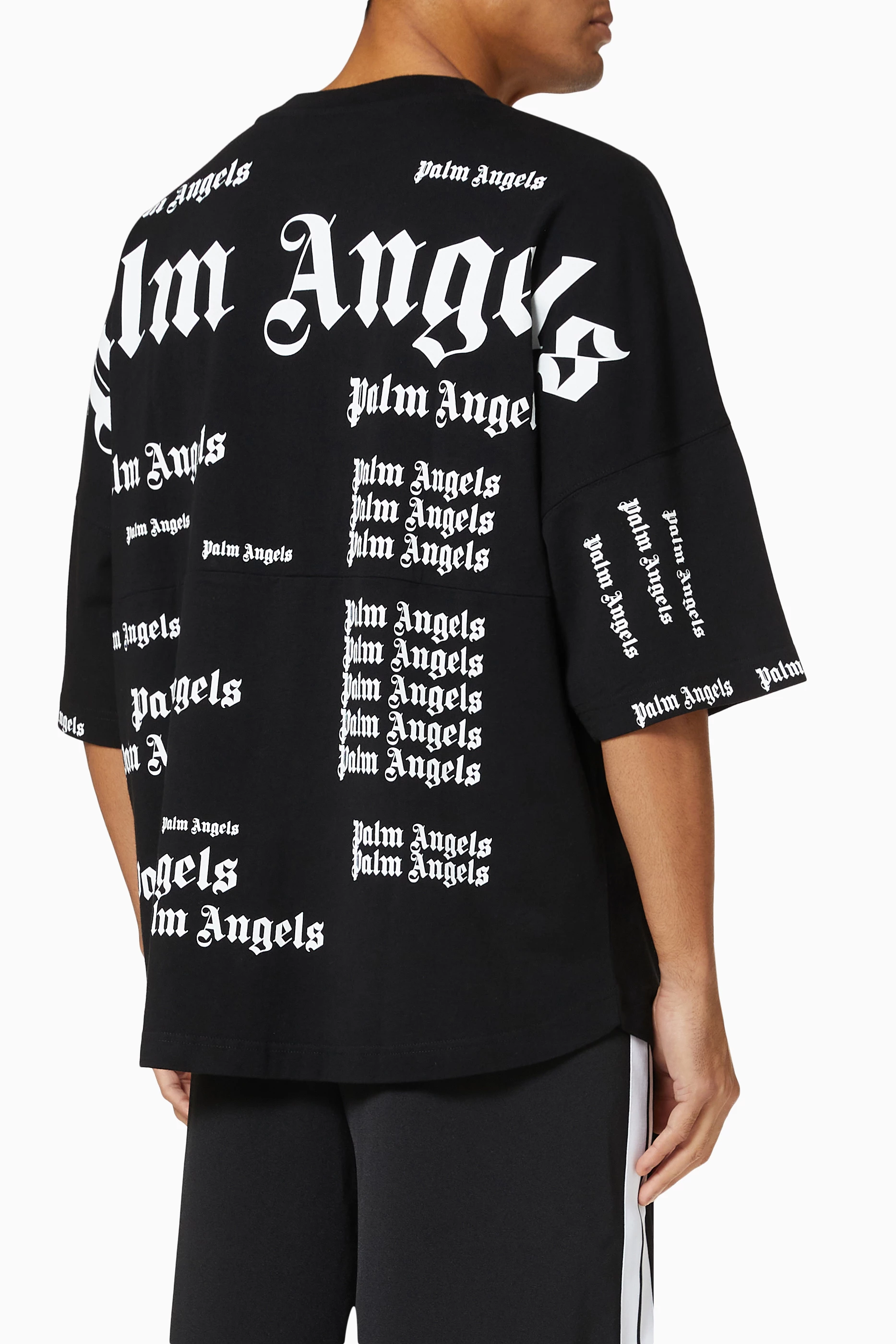 Buy Palm Angels Black Ultra Logo Over T-shirt in Cotton For