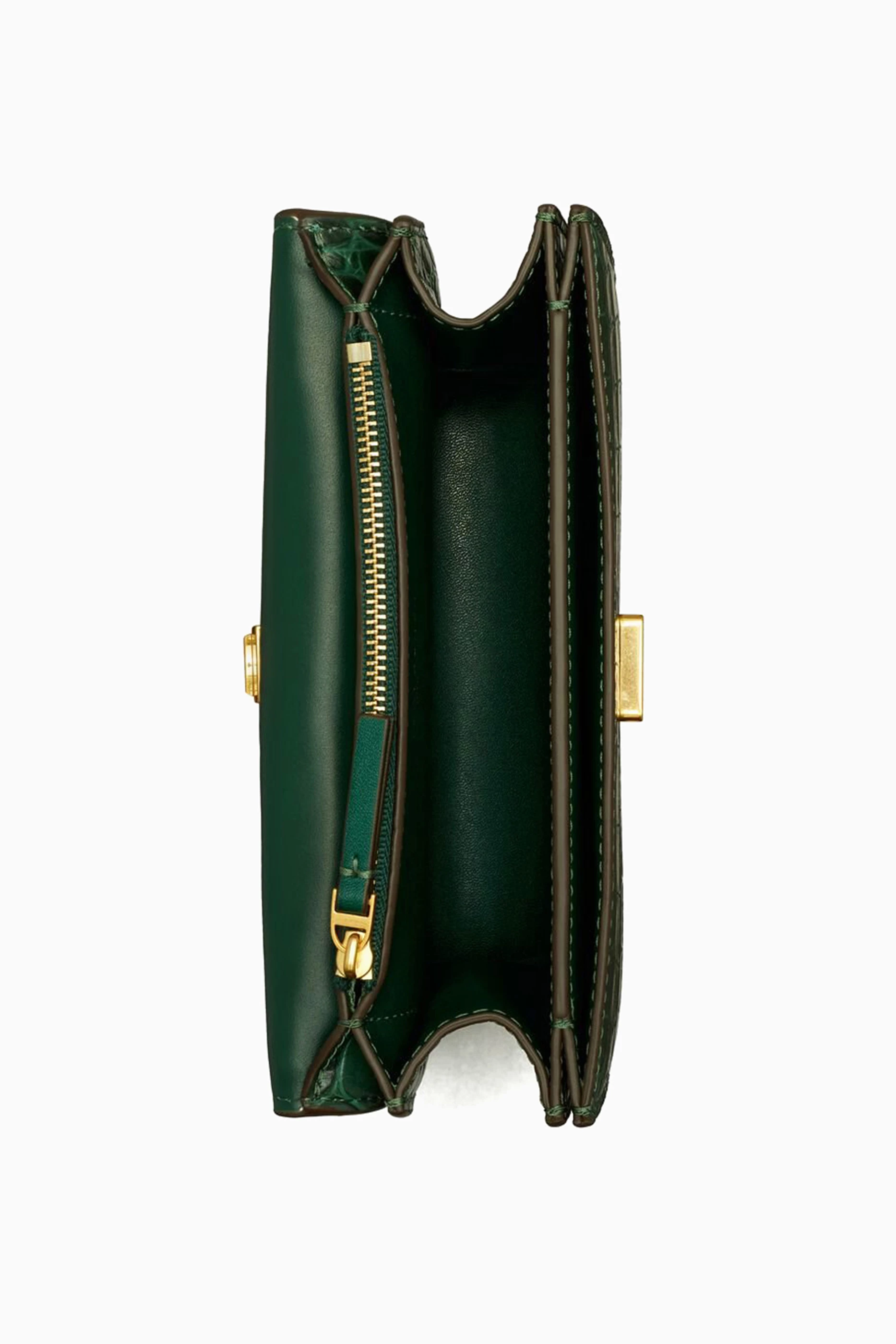 Buy Tory Burch Green Eleanor Bag in Croc-embossed Leather For