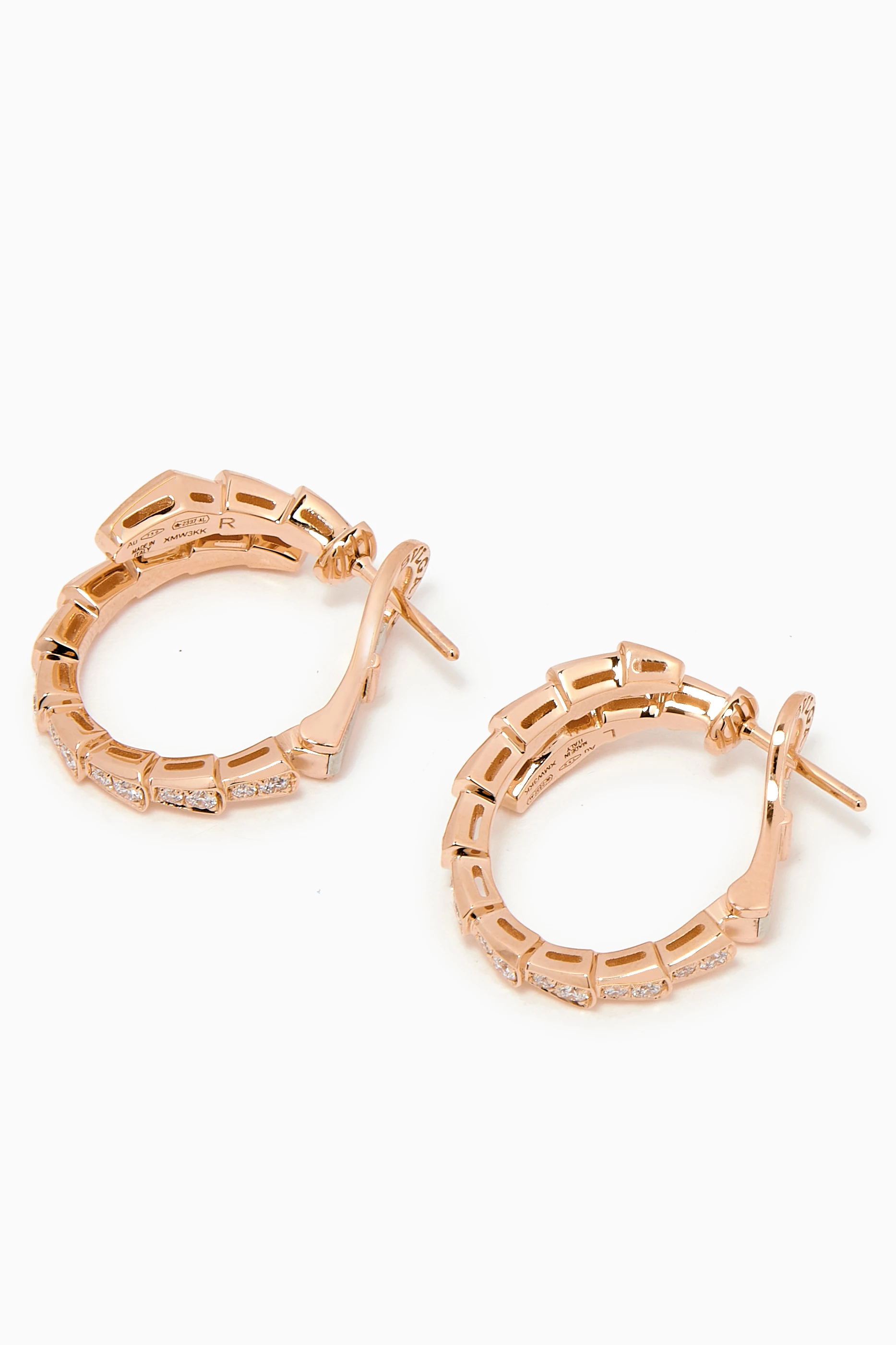 Buy BVLGARI Rose Gold Serpenti Viper Earrings in 18kt Rose Gold For Women Online Ounass Oman