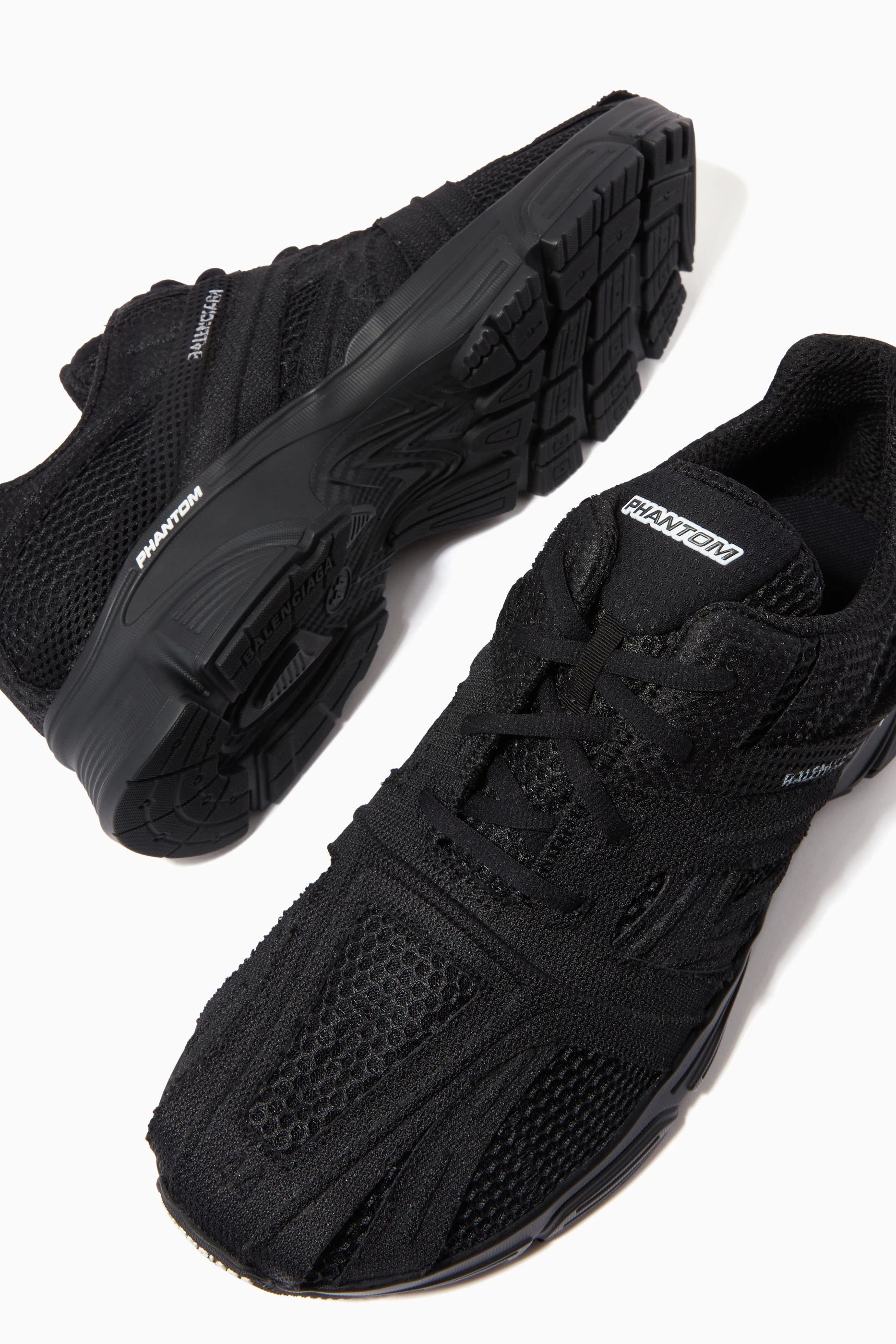 Buy Balenciaga Black Phantom Sneakers in Knit Mesh For Men Online 