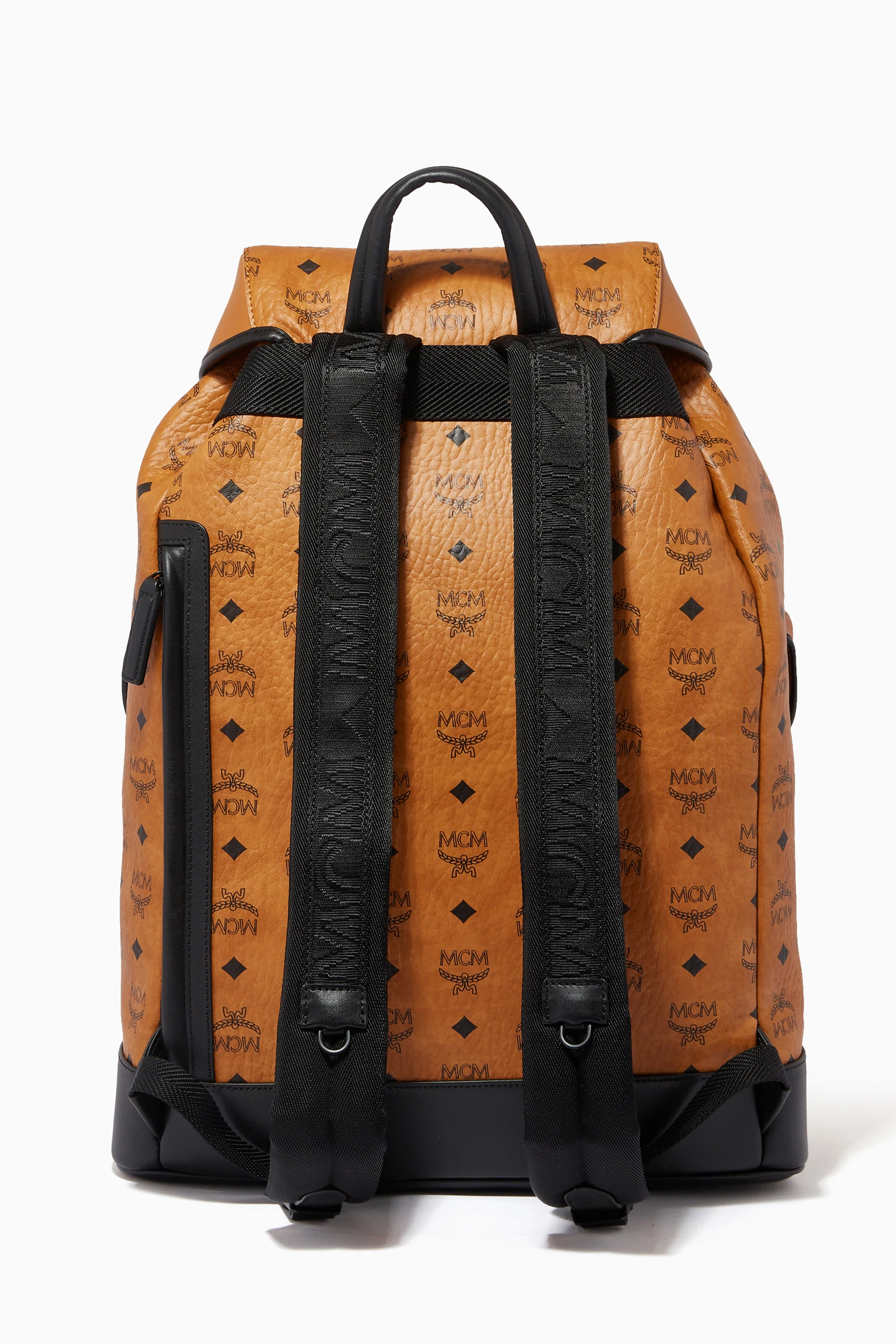 Buy MCM Brown Large Brandenburg Backpack in Visetos & Nappa