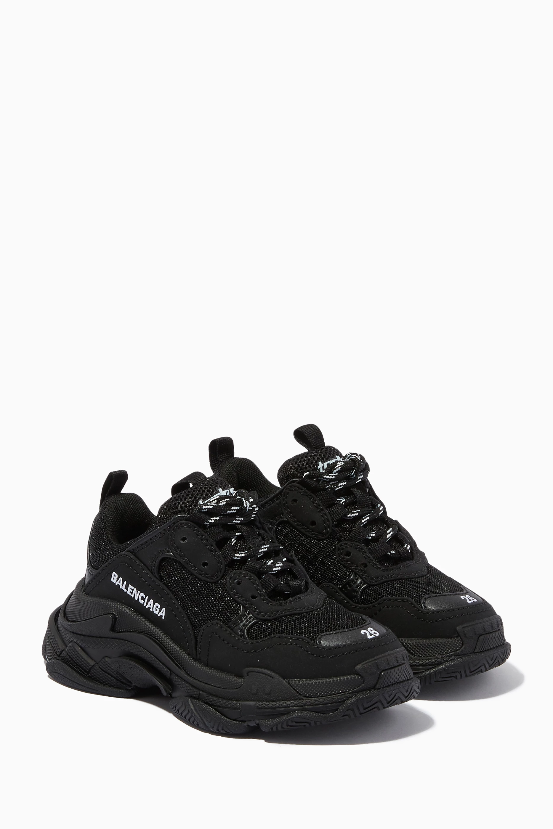 Buy Balenciaga Black Triple S Trainers in Double Foam Mesh For UNISEX Online Ounass Oman
