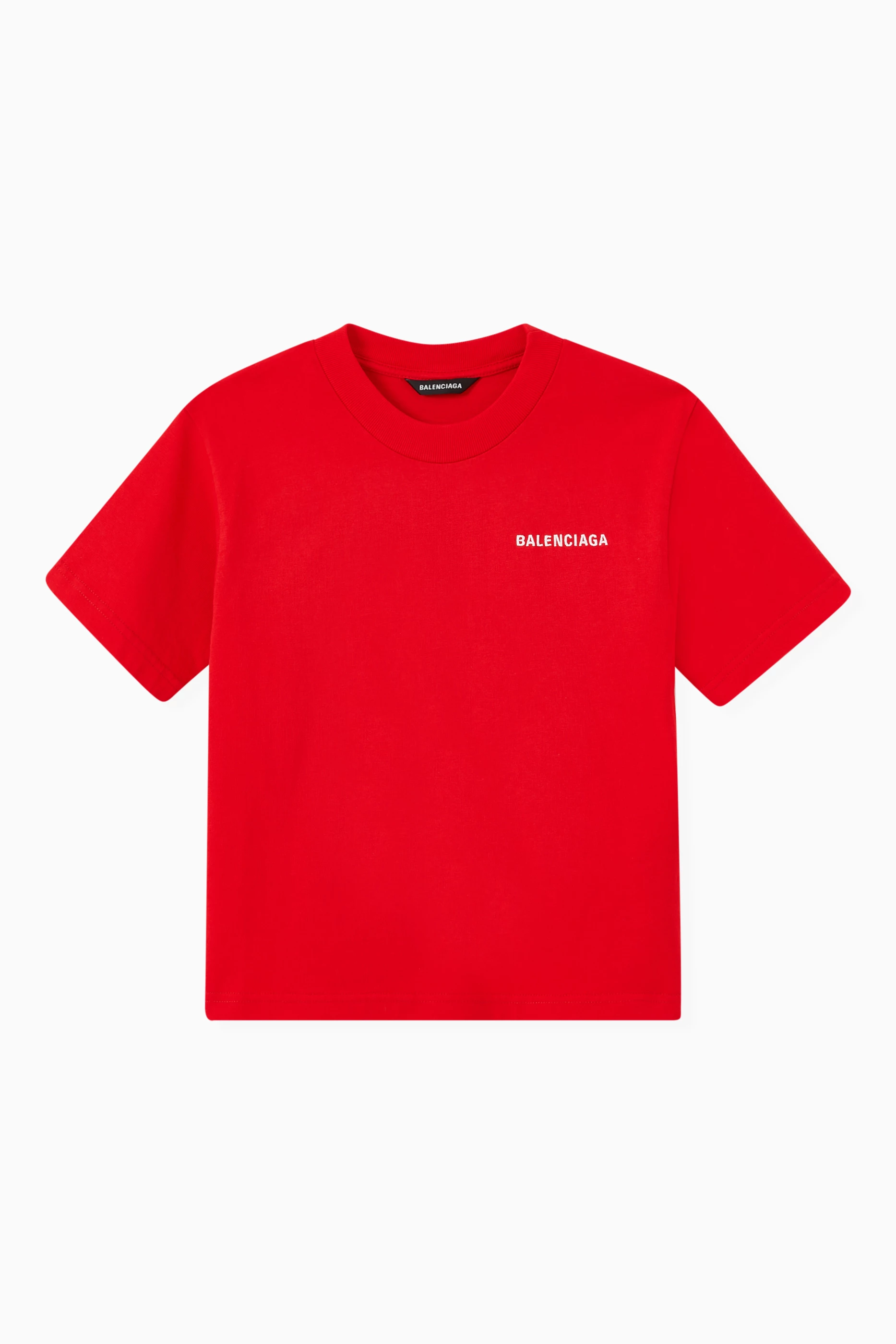 Buy Balenciaga Red Logo T-shirt in Cotton Jersey For Boys Online