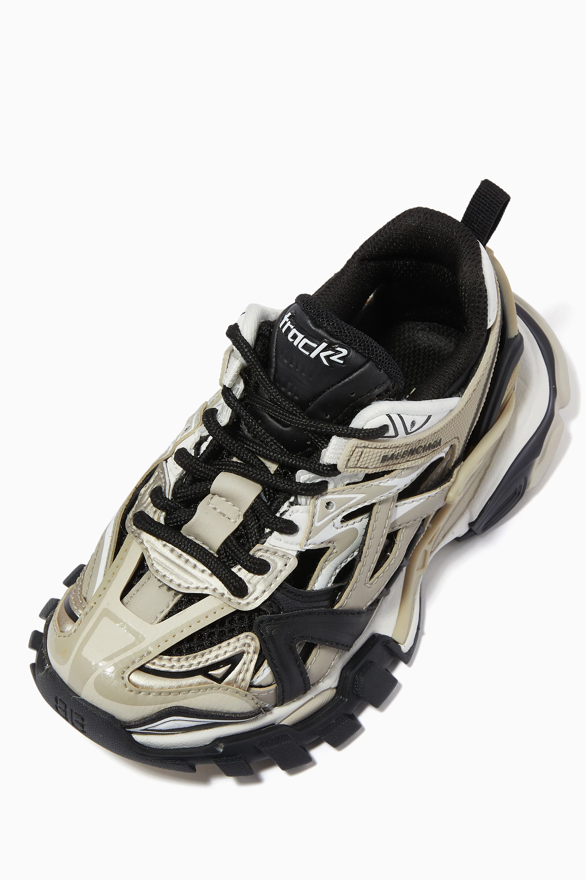 Buy Balenciaga Neutral Track.2 Sneakers in Mesh & Nylon For