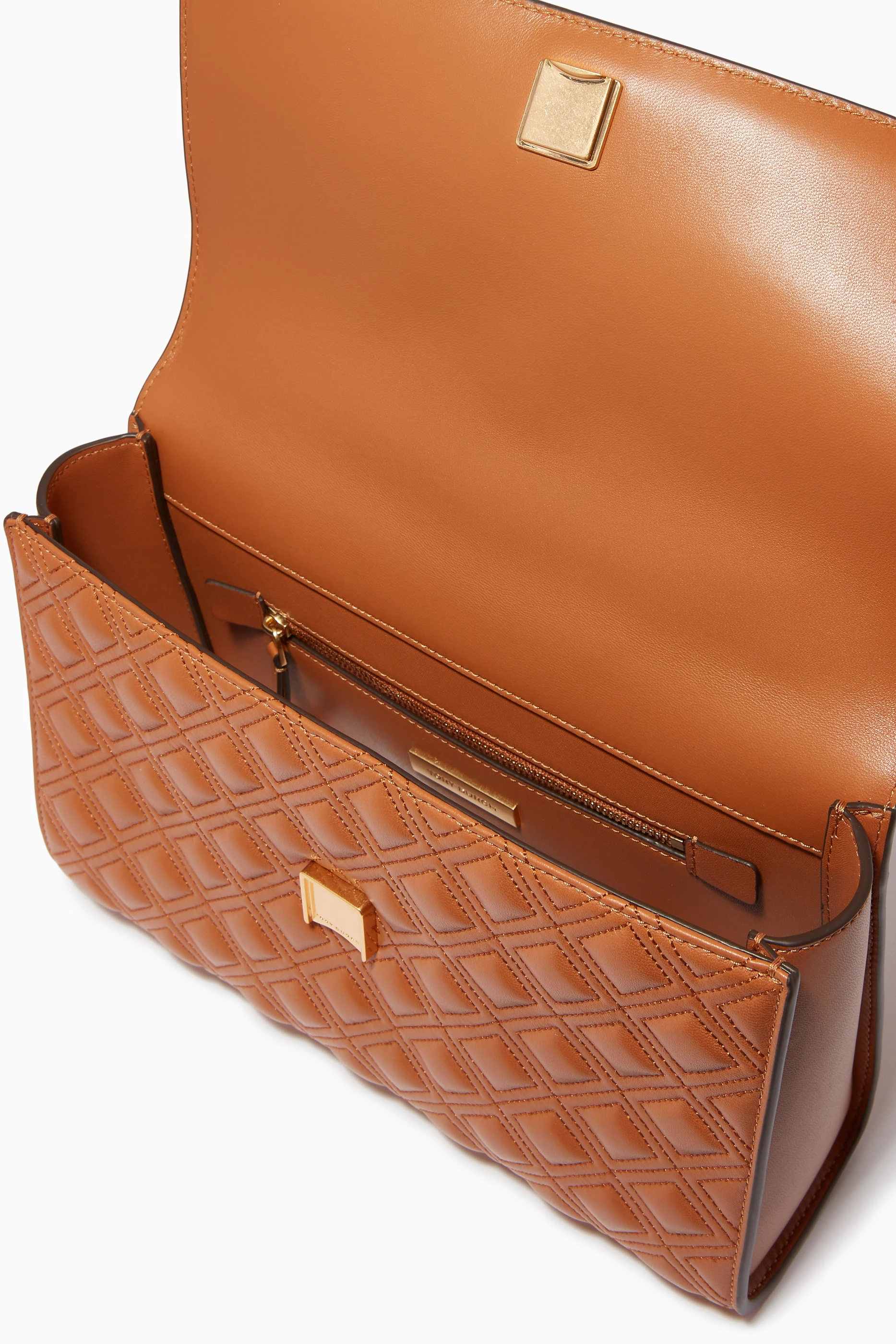Buy Tory Burch Brown Fleming Convertible Shoulder Bag in Leather For Women Online Ounass Oman