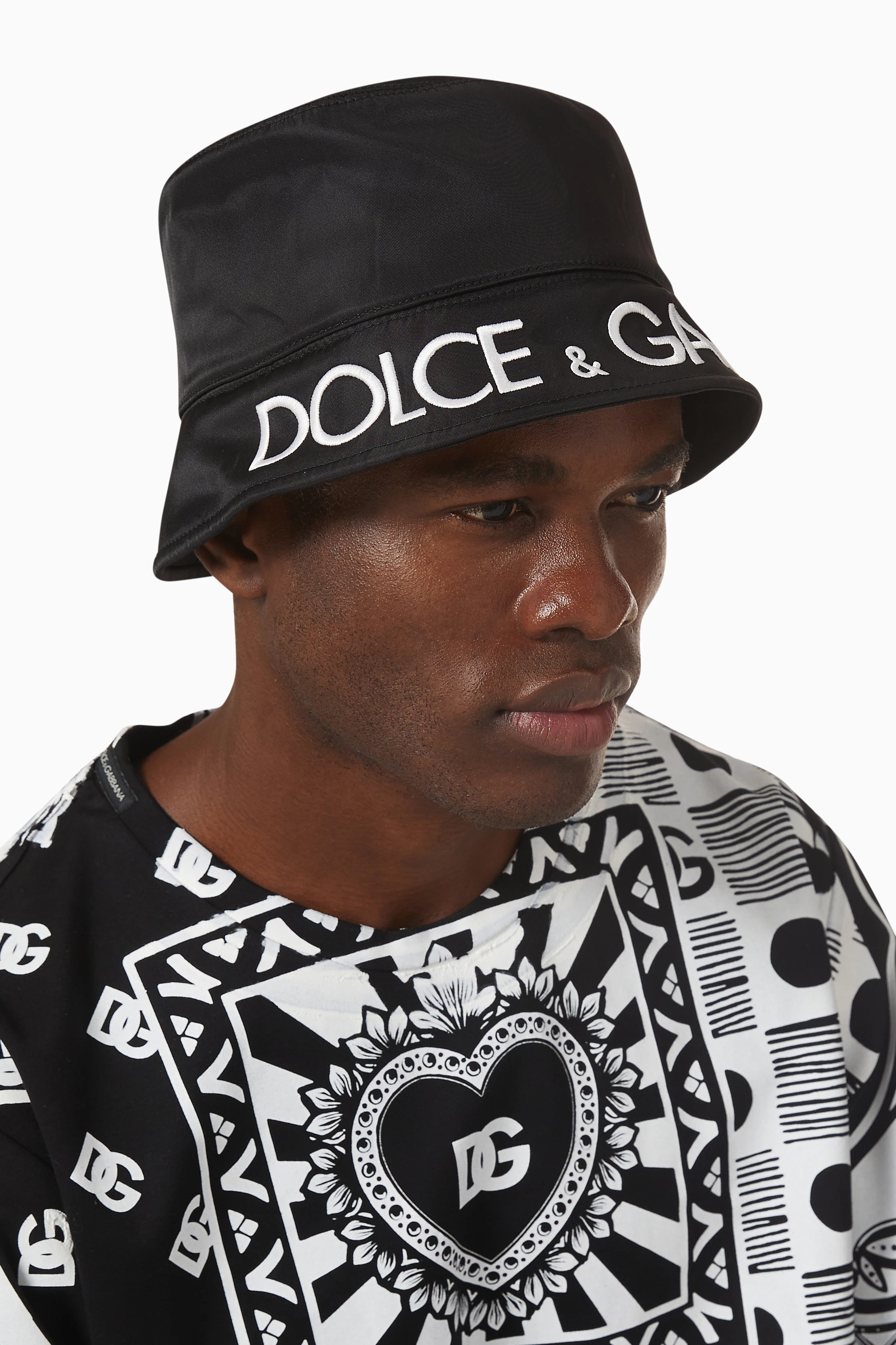 Dolce & Gabbana Black Wool Blend Bucket Hat with Logo Detail- Dolce&Gabbana Bucket Hats for Women for sale | eBay main image 3