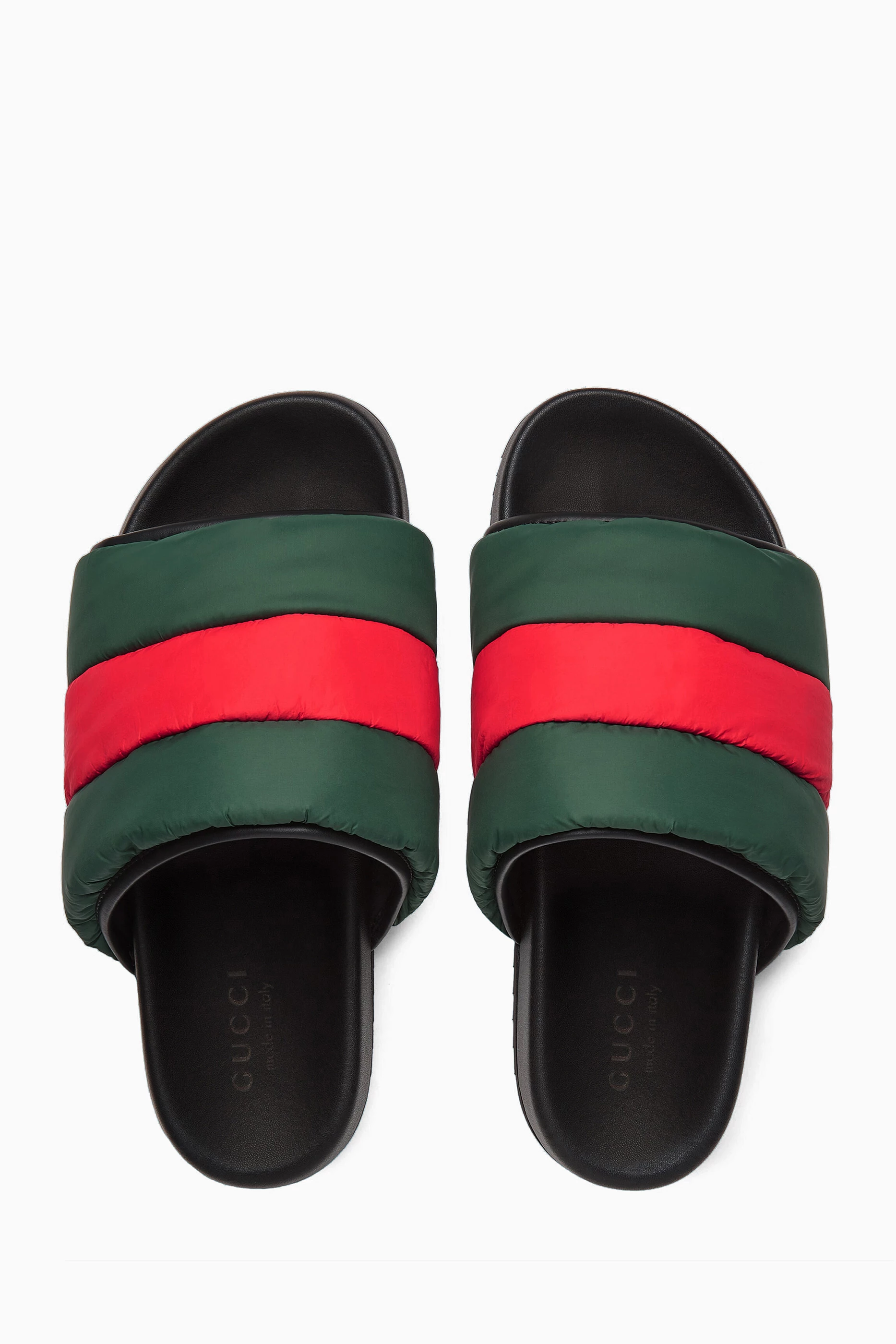Buy Gucci Color Padded Web Slide Sandals For Men Online Ounass Oman