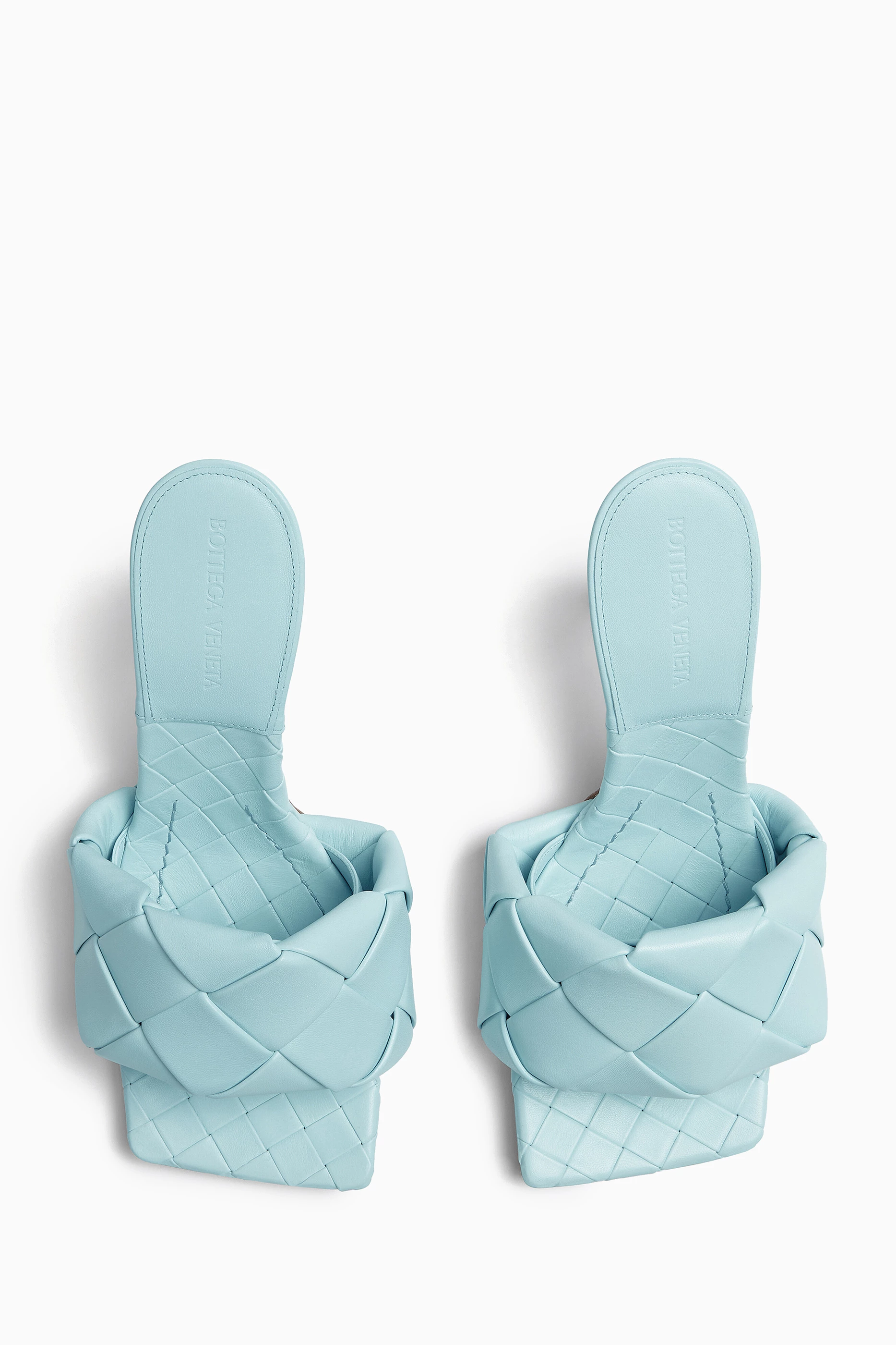 Buy Bottega Veneta Blue BV Lido Leather Mule Sandals For Women