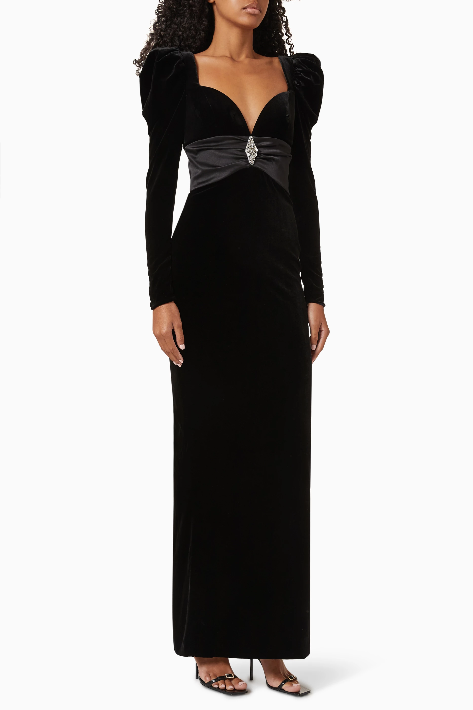Buy Alessandra Rich Black Embellished Velvet Dress For Women Online |  Ounass Oman
