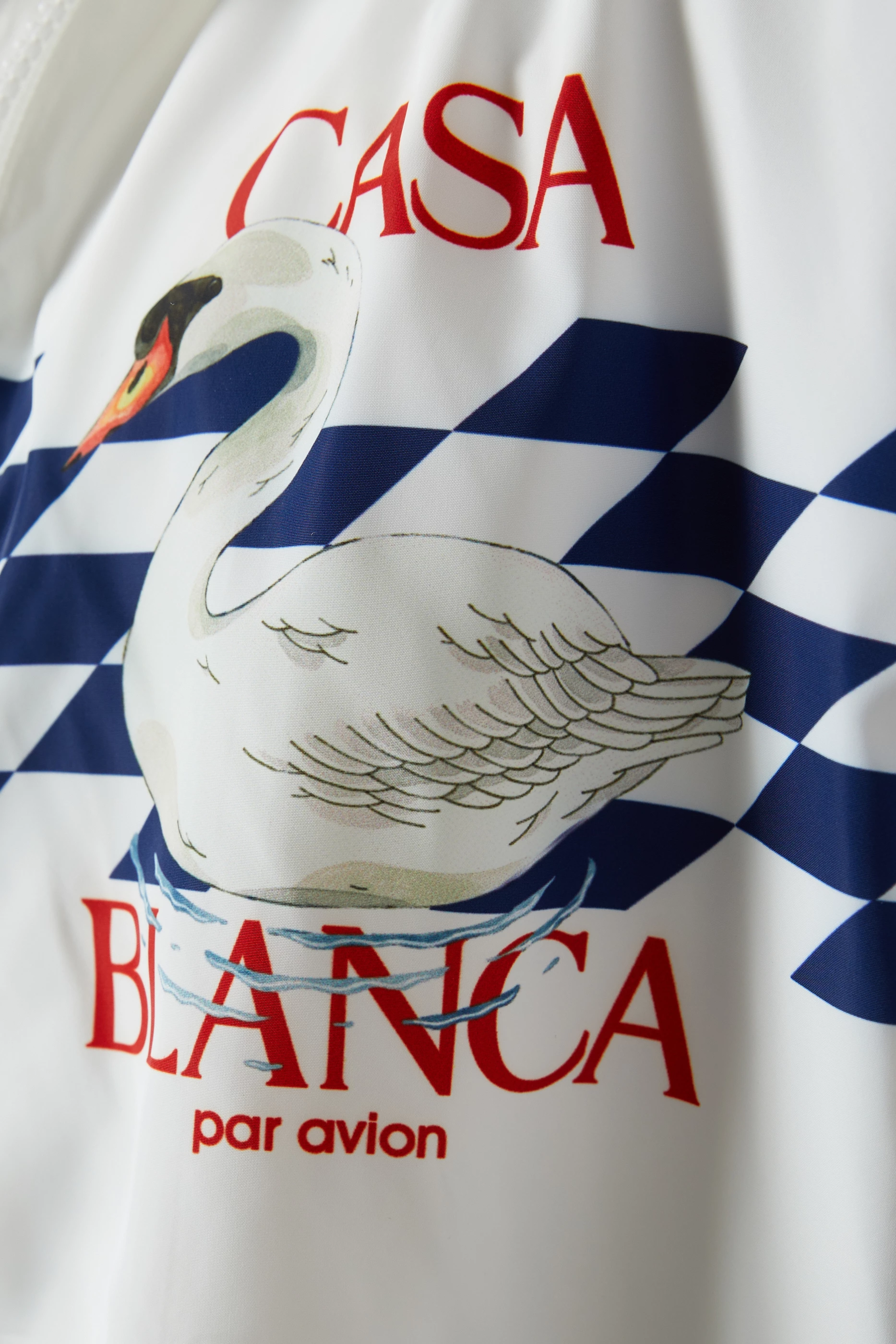 Buy Casablanca White Par Avion Shell Suit Track Jacket in Nylon