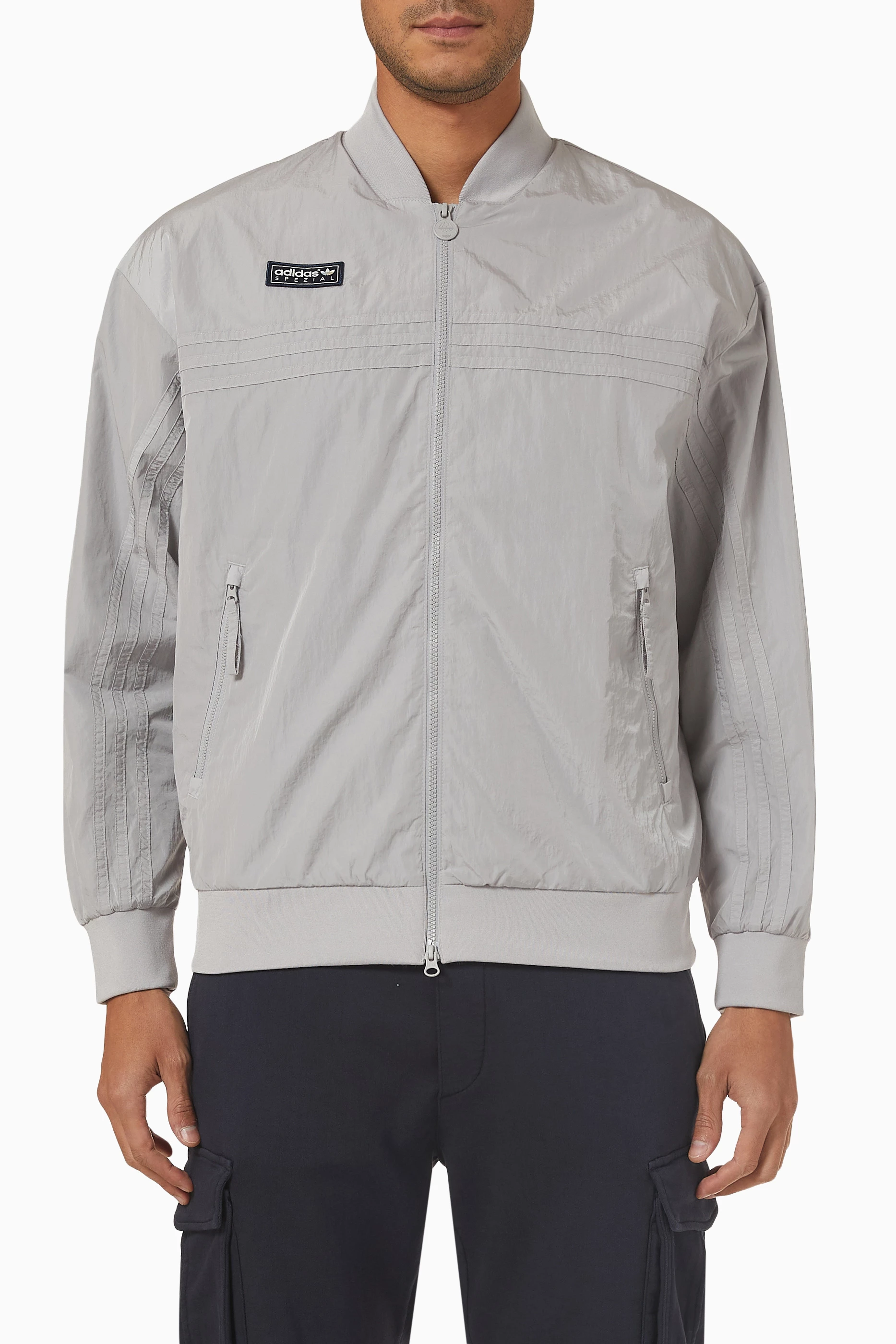 Buy adidas Statement Grey Abenstein Jacket in Nylon For Men