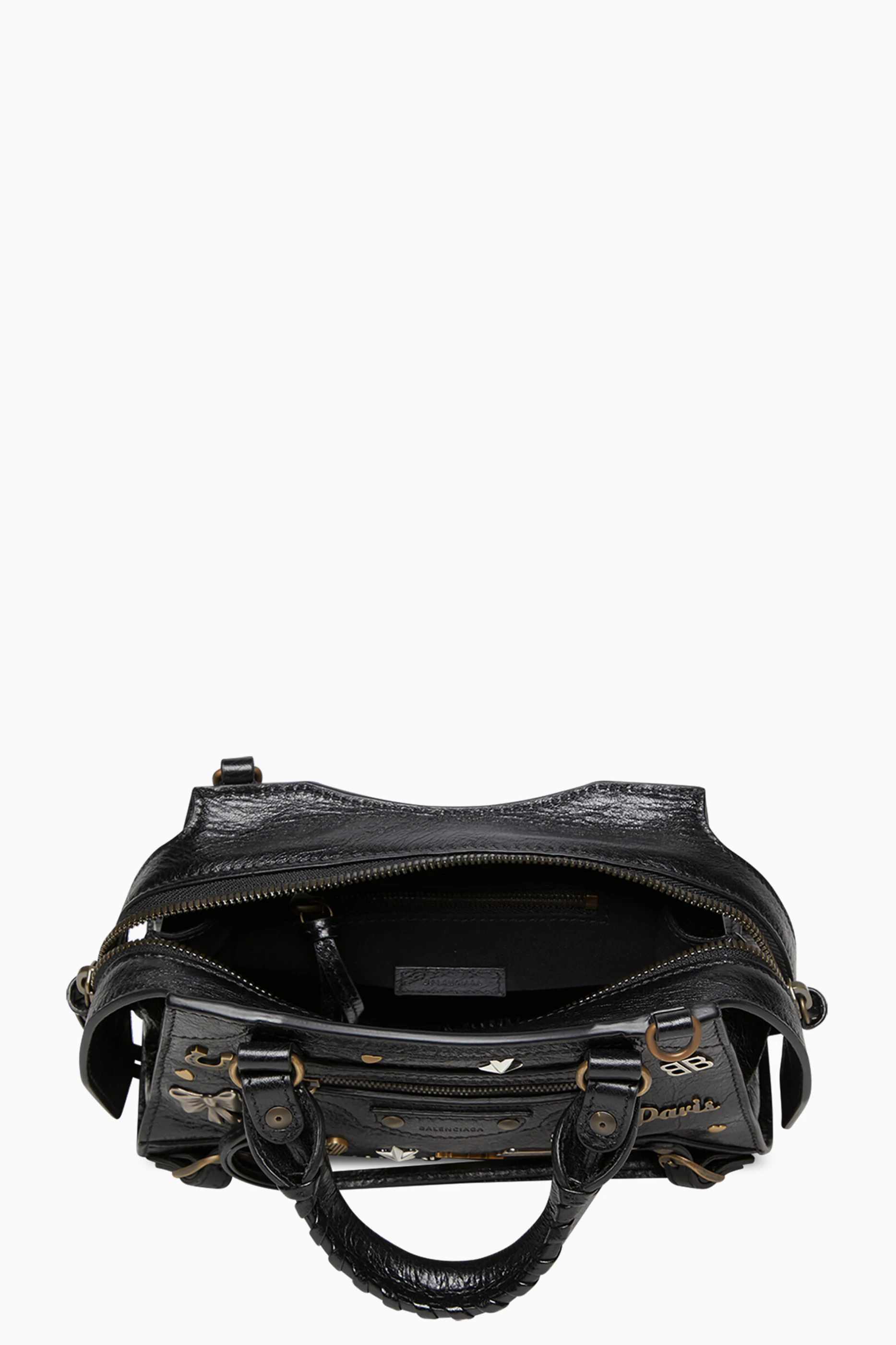 Buy Balenciaga Black Neo Classic City Pins Mini Bag in Arena