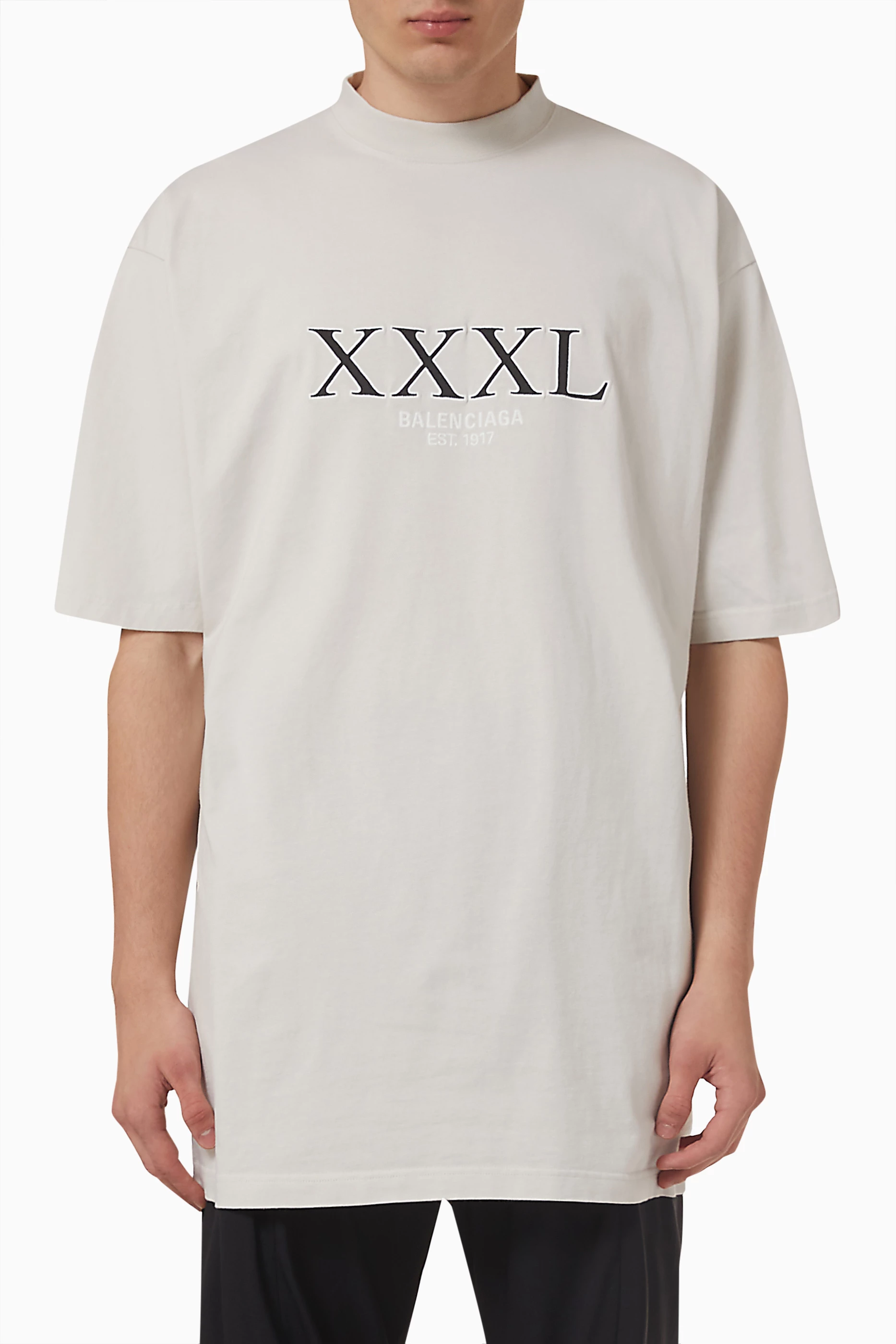 Buy Balenciaga Neutral Logo Large Fit T-shirt in Cotton Jersey For 