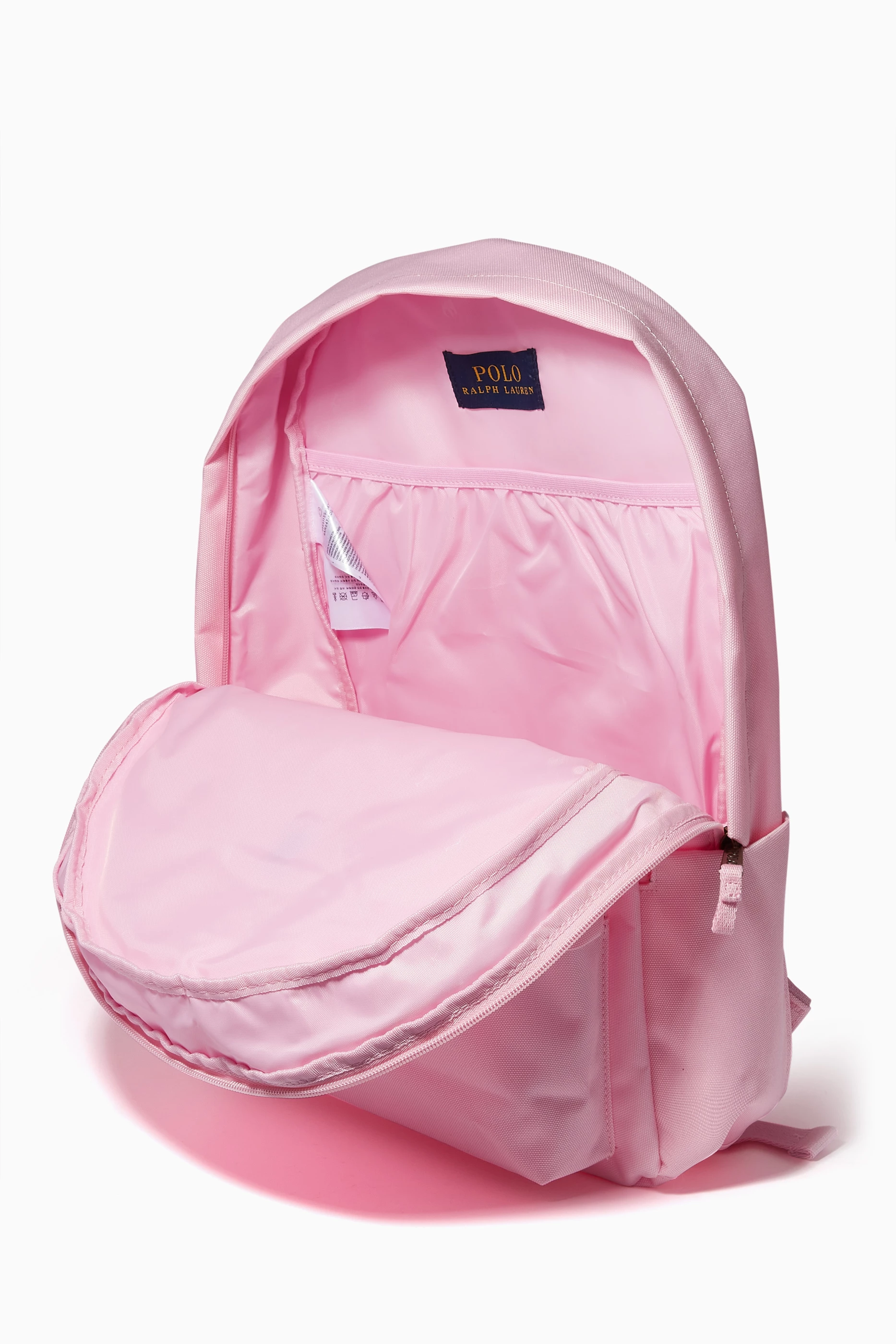 Buy Polo Ralph Lauren Pink Micro Pony Logo Backpack in Nylon For