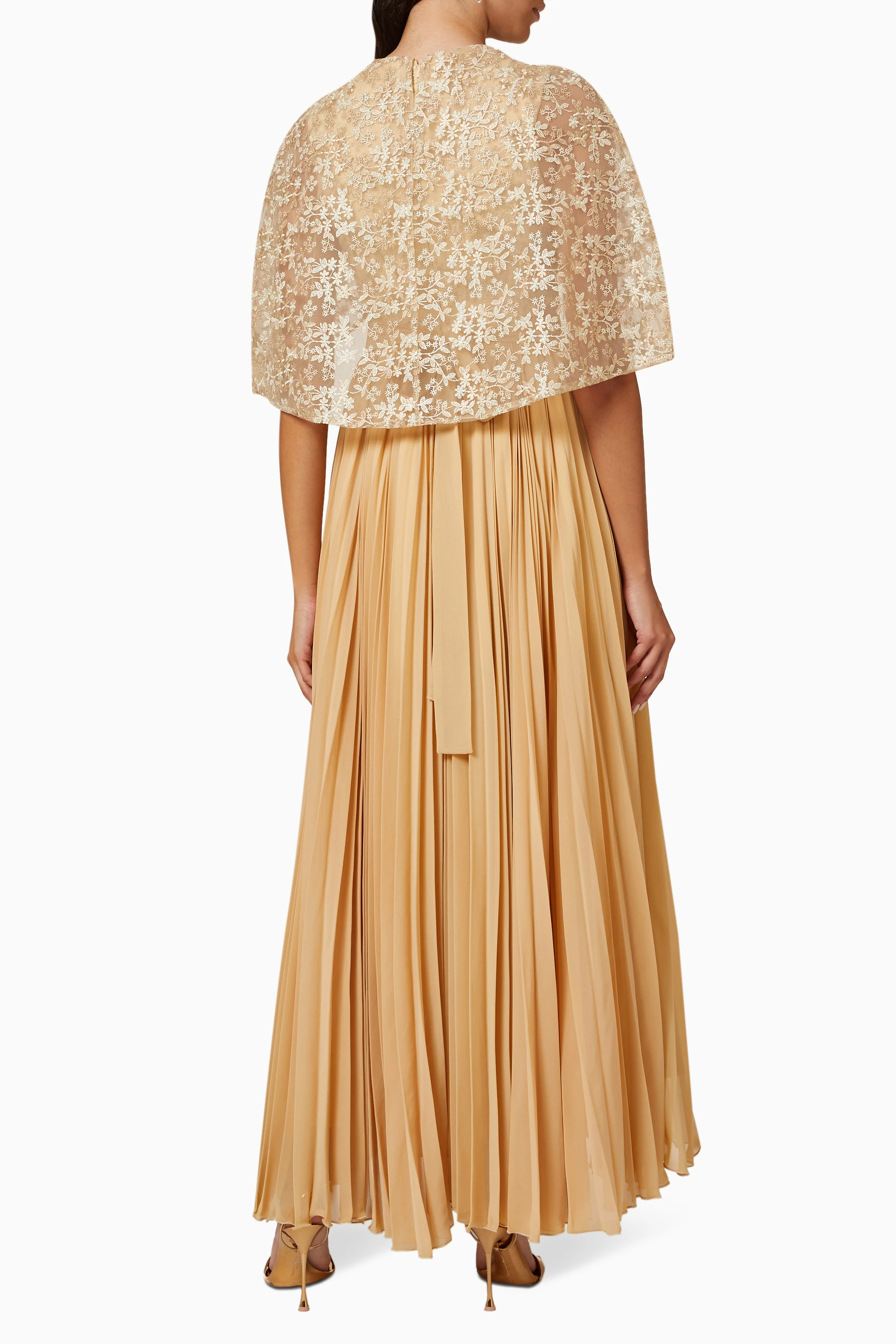 slim fit dress slacks Tight Prom Dress with Long Cape Sleeves main image 0