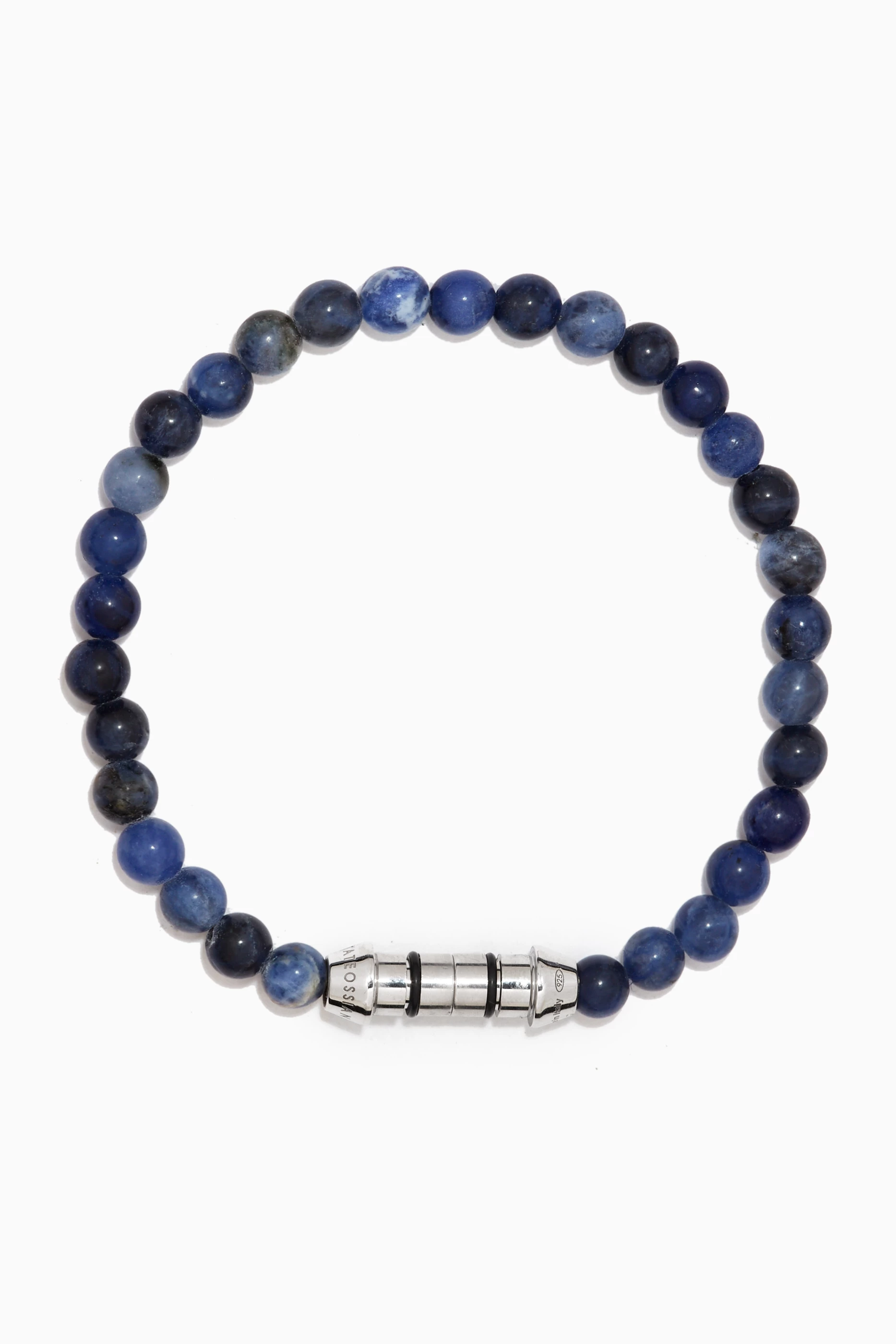 Buy Tateossian Blue Lucky Me Sodalite Bracelet in Sterling Silver 