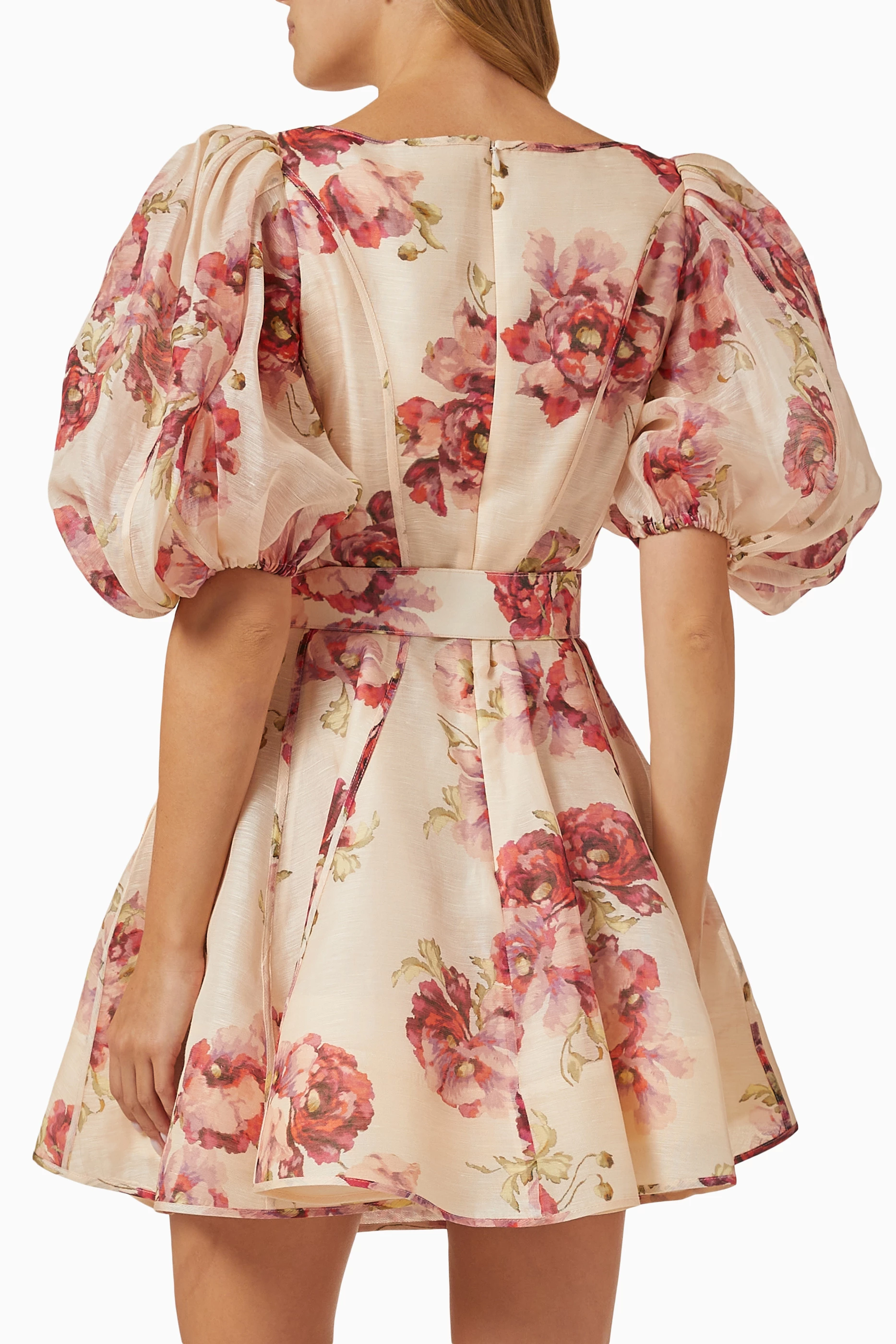 chinese dress ladies Zimmermann High Tide floral-print linen mini dress