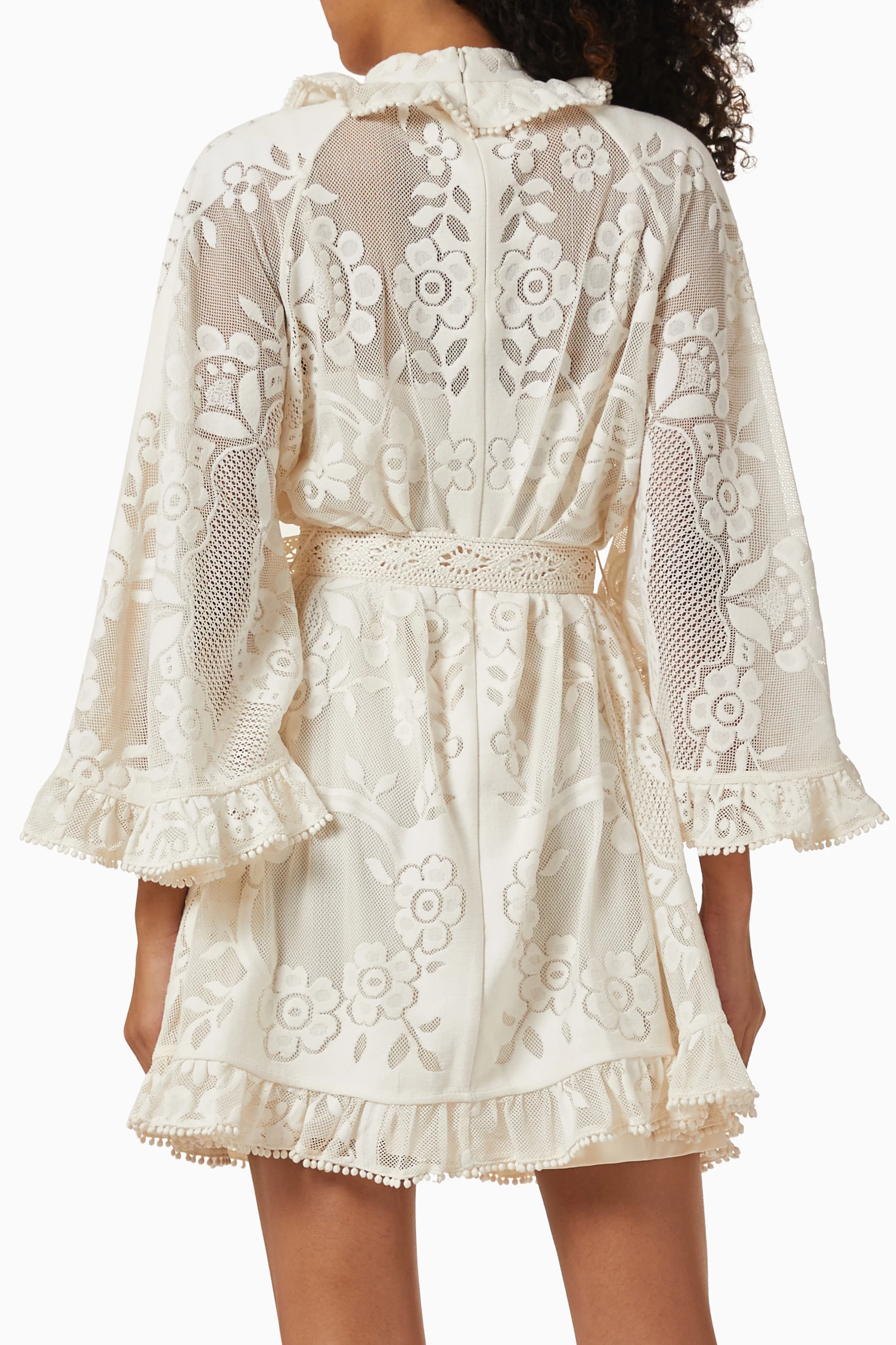 zimmermann tiggy lace mini tunic dress ZIMMERMANN Tiggy Lace Mini Tunic