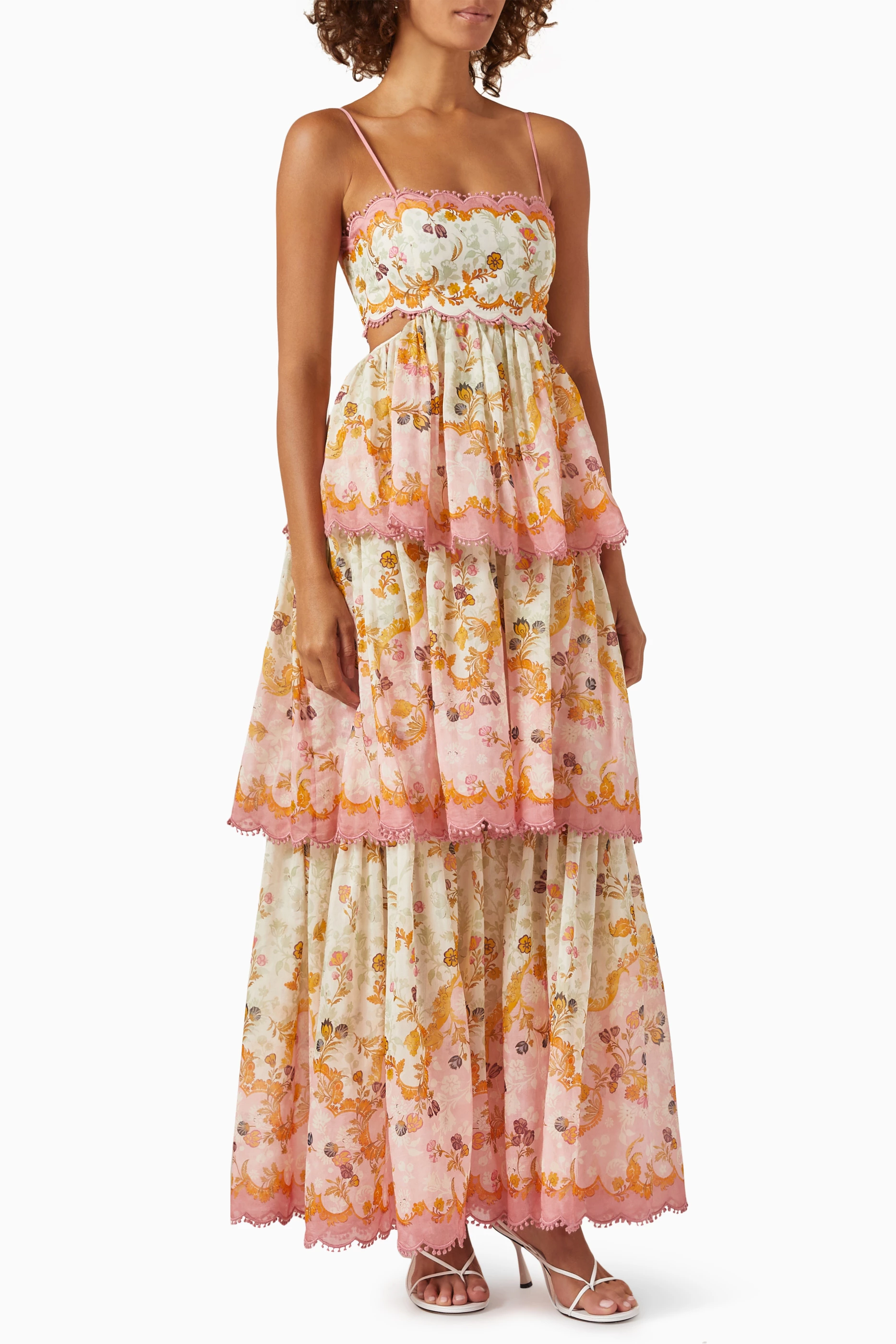 Buy Zimmermann Multicolour Laurel Frill Maxi Dress in Cotton & Silk-blend  For Women Online | Ounass Oman