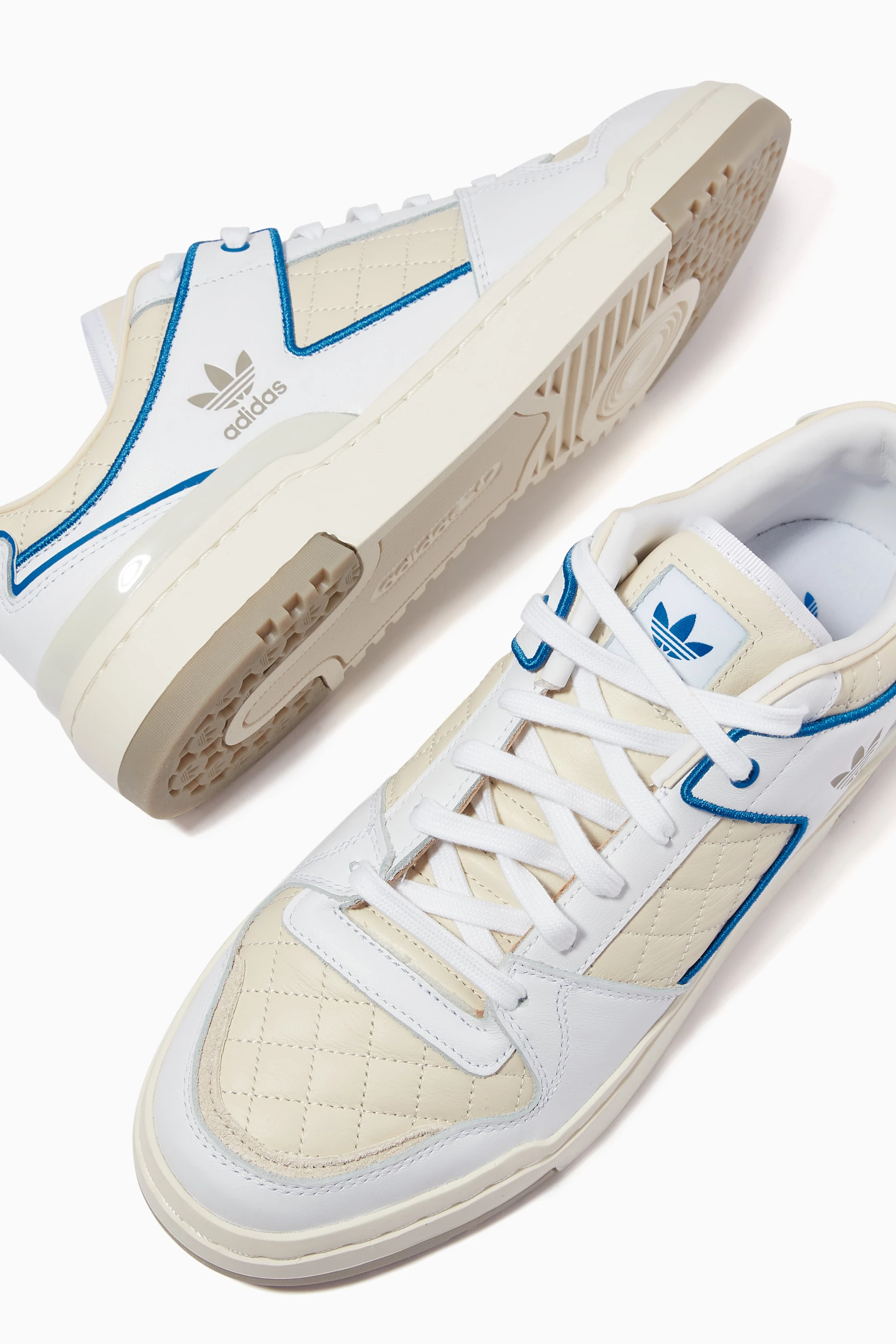 Buy adidas White Forum Luxe Sneakers in Leather & Textile For Men Online |  Ounass Oman