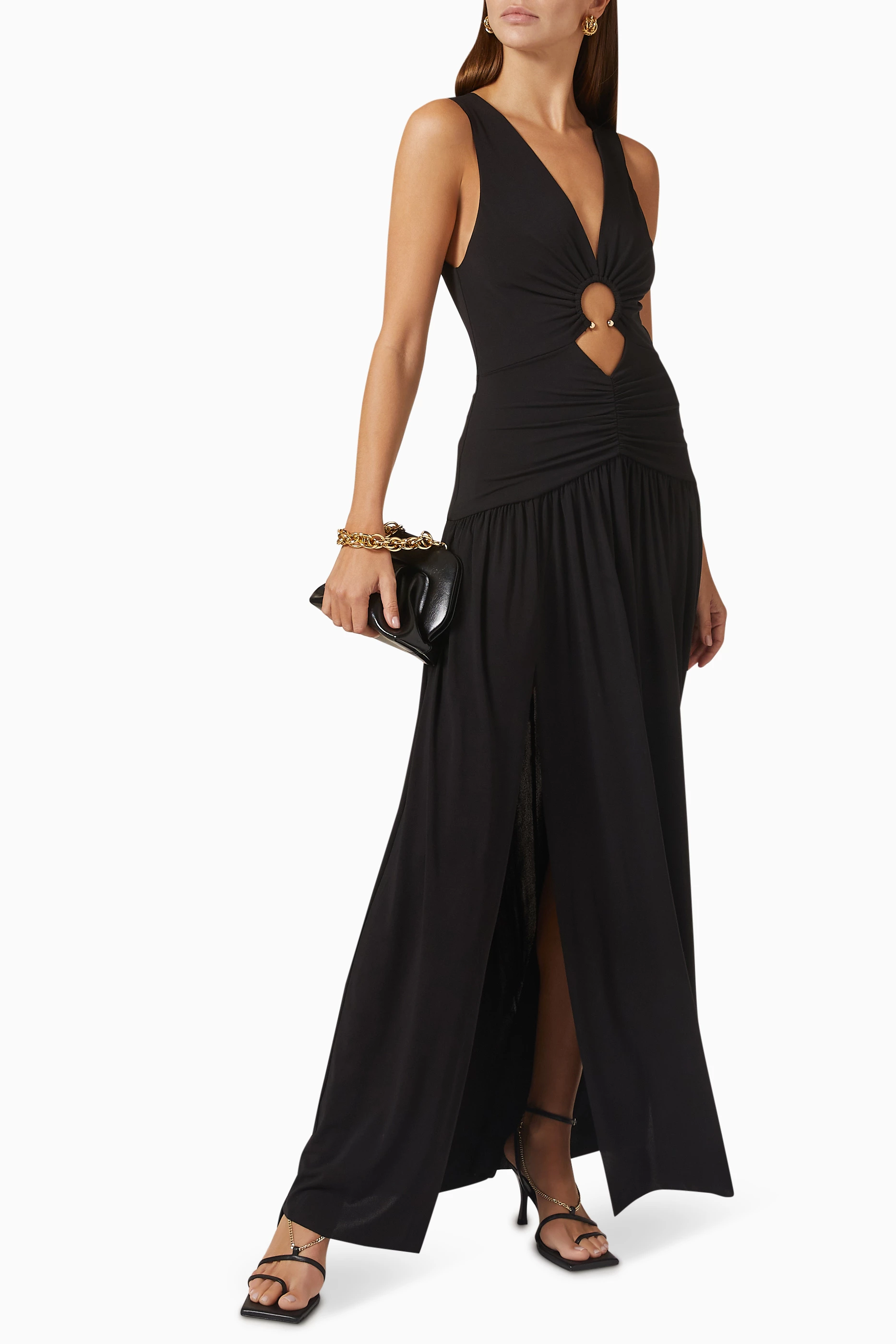 Buy Bec + Bridge Black Lindsey V Maxi Dress in Stretch-jersey For Women  Online | Ounass Oman