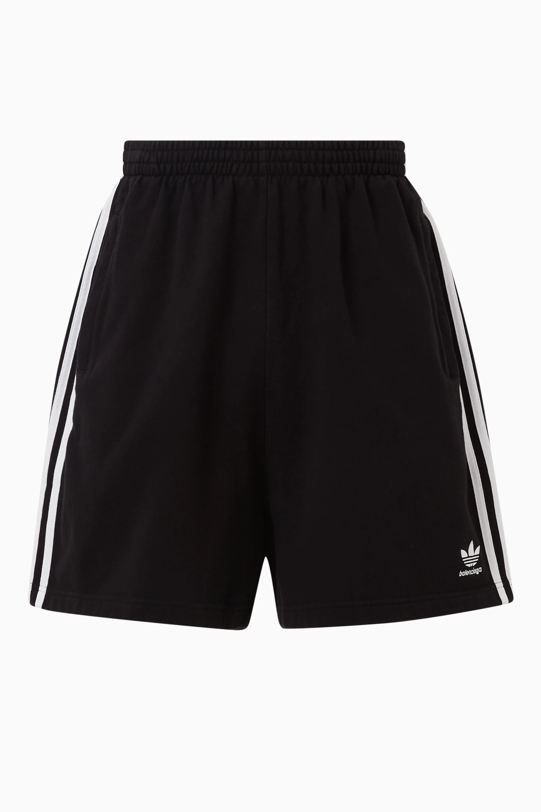 Buy Balenciaga Black x Adidas Large Shorts in Cotton Fleece For