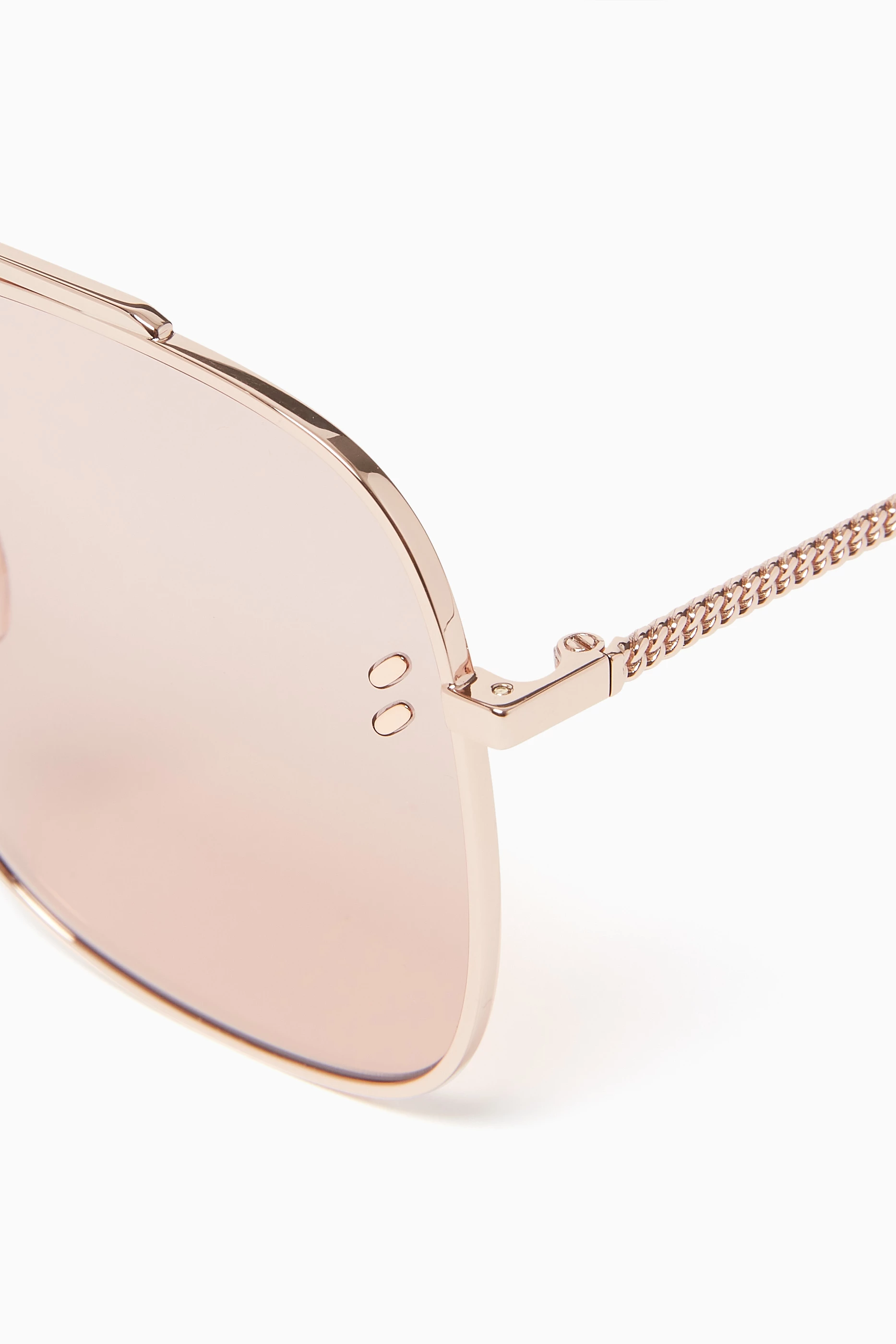 Stella McCartney Gold Mirrored Aviator Sunglasses Stella McCartney Aviator Tinted Sunglasses - Gold Sunglasses  main image 3