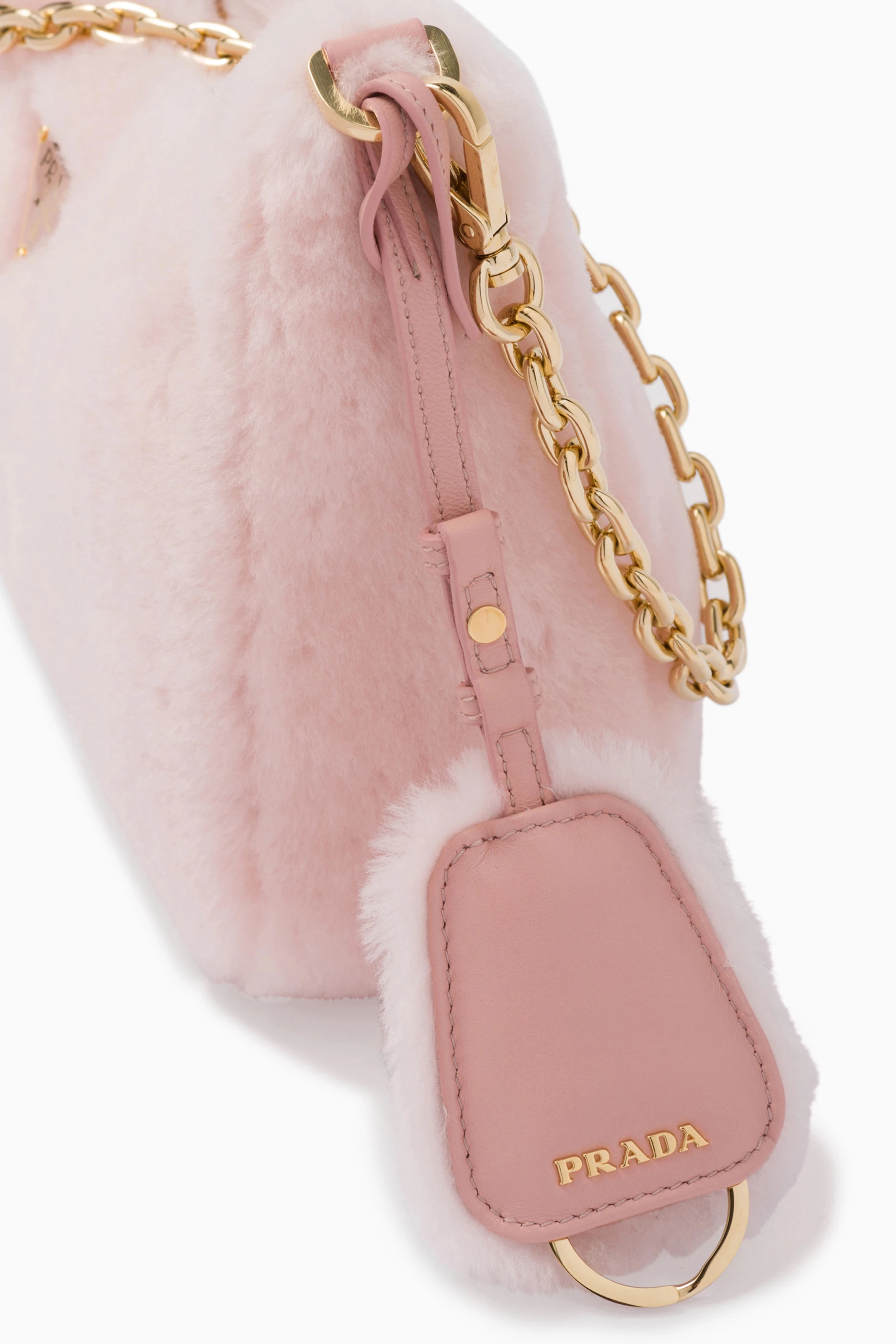 Pink fur prada bag hot sale