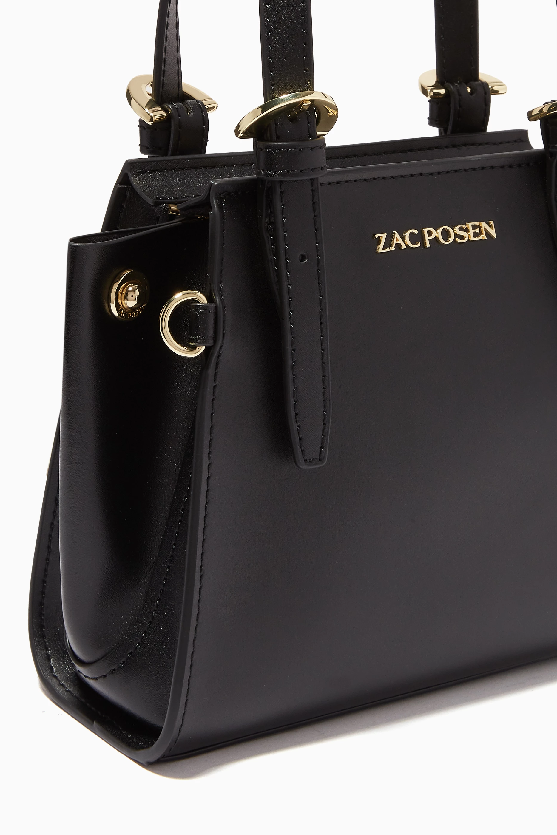 Buy ZAC Zac Posen Black Alice Mini Tote Bag in Leather For Women Online Ounass Oman