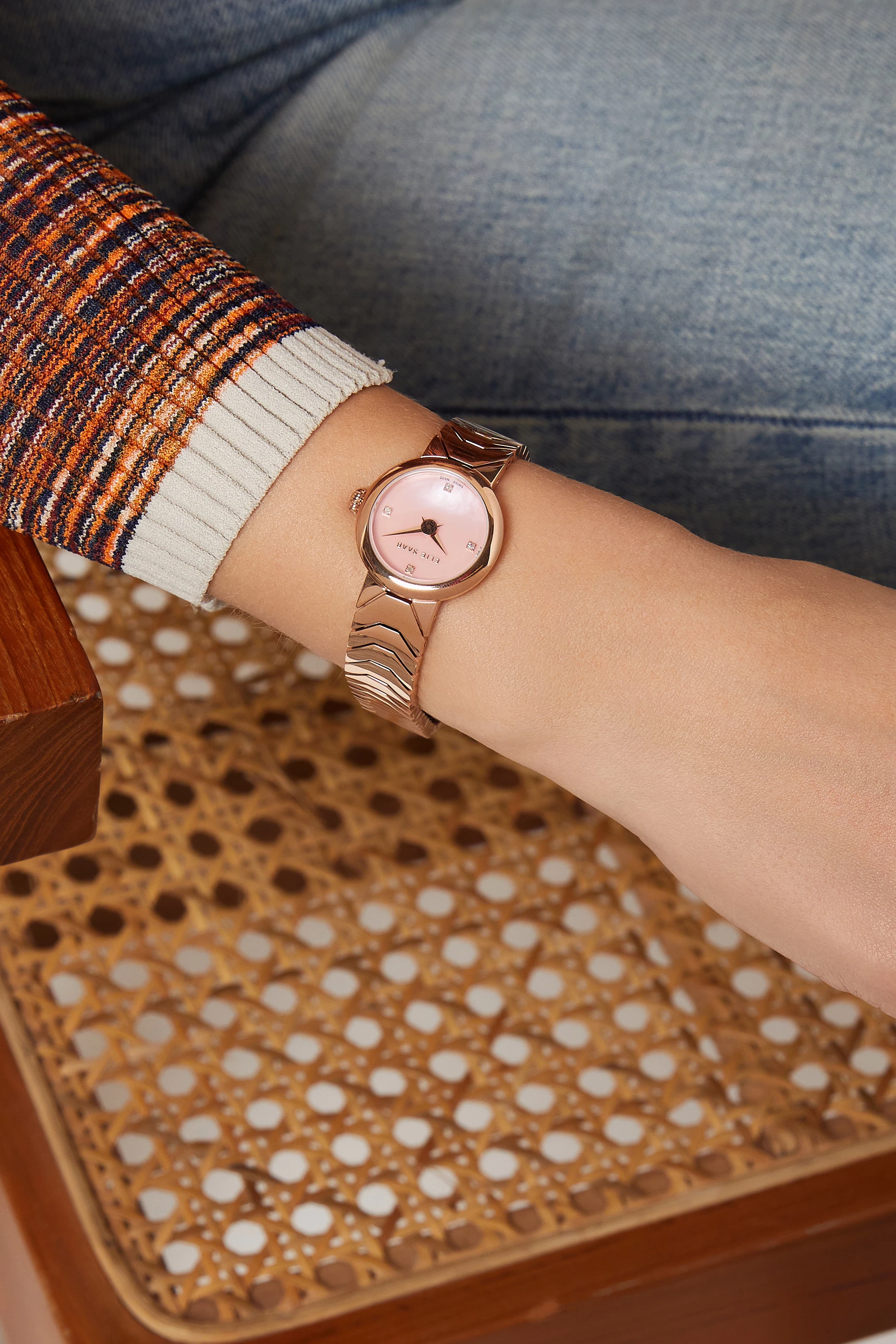 Buy Elie Saab Rose Gold Idylle Swiss Mini Rose Gold plated Watch 27mm For Women Online Ounass Oman