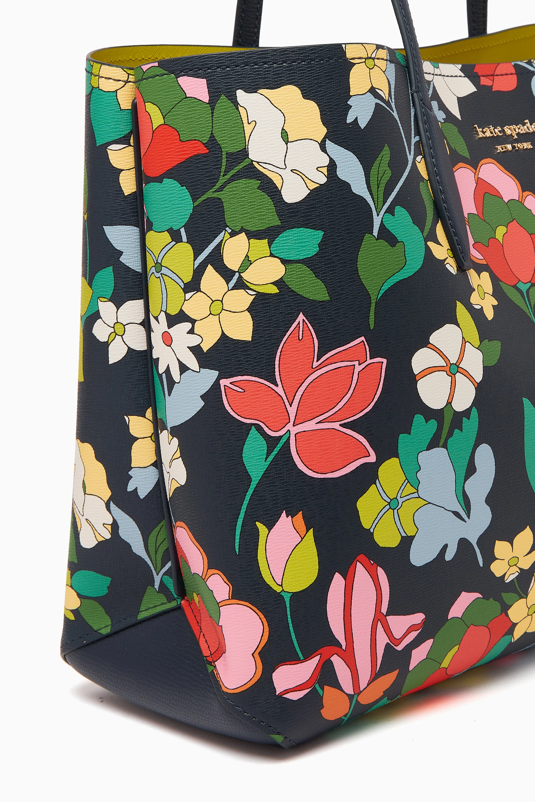 Buy Kate Spade New York Blue Large All Day Floral Tote Bag in Leather For Women Online Ounass Oman
