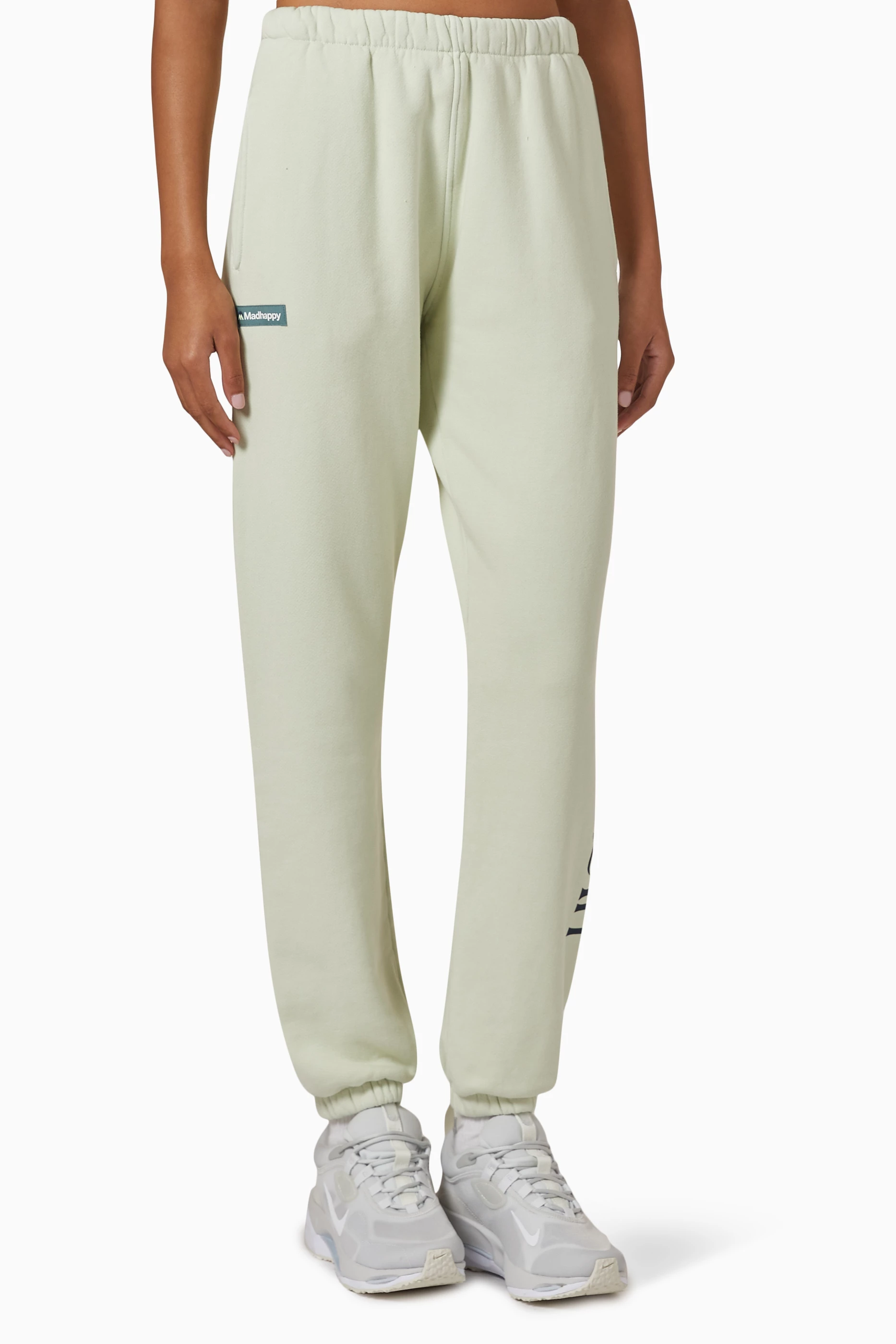Buy Madhappy Green Outdoors Printed Sweatpants in Cotton fleece For Women Online Ounass Oman