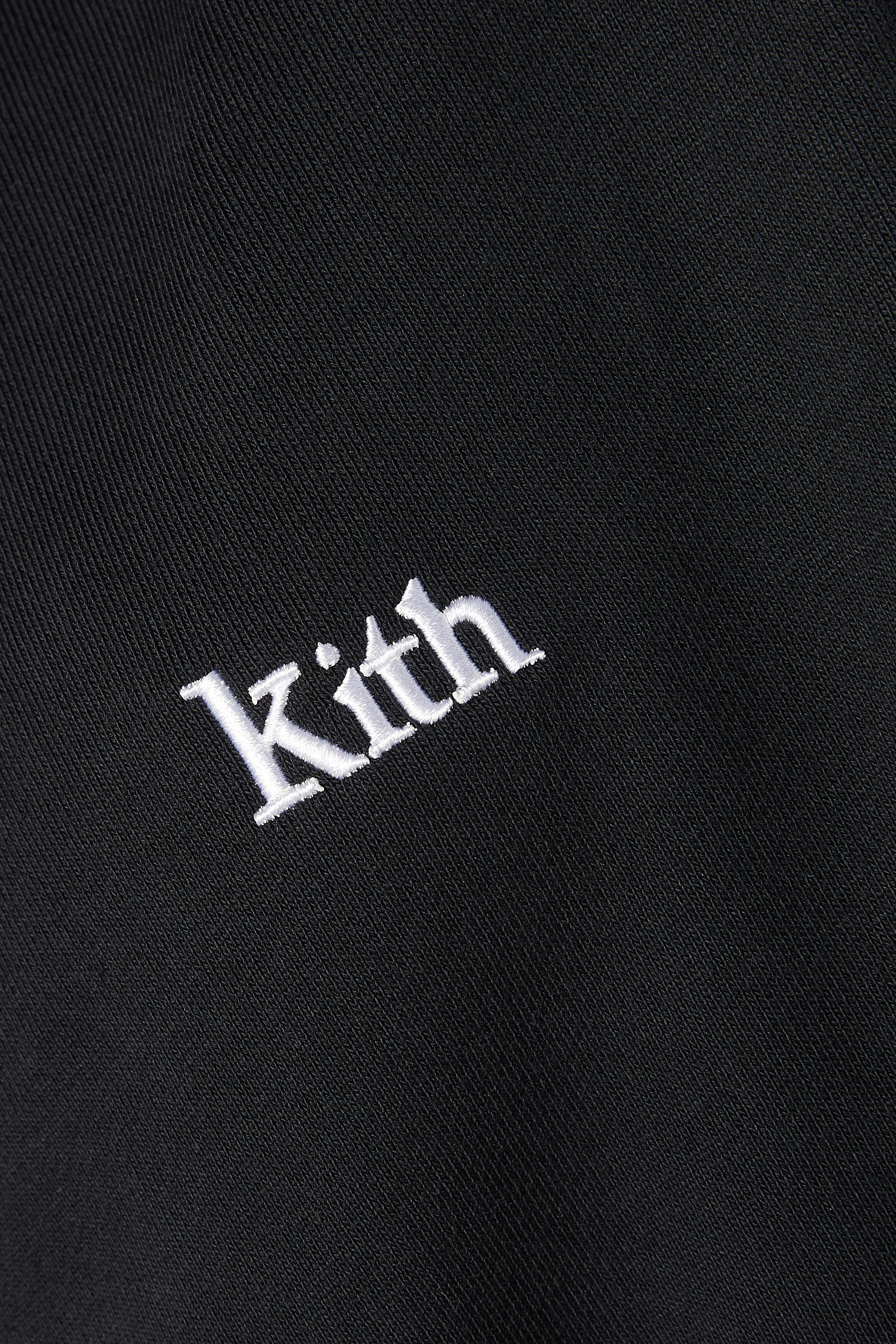 Buy Kith Black Williams V Zip-up Hoodie in Cotton Fleece For Men