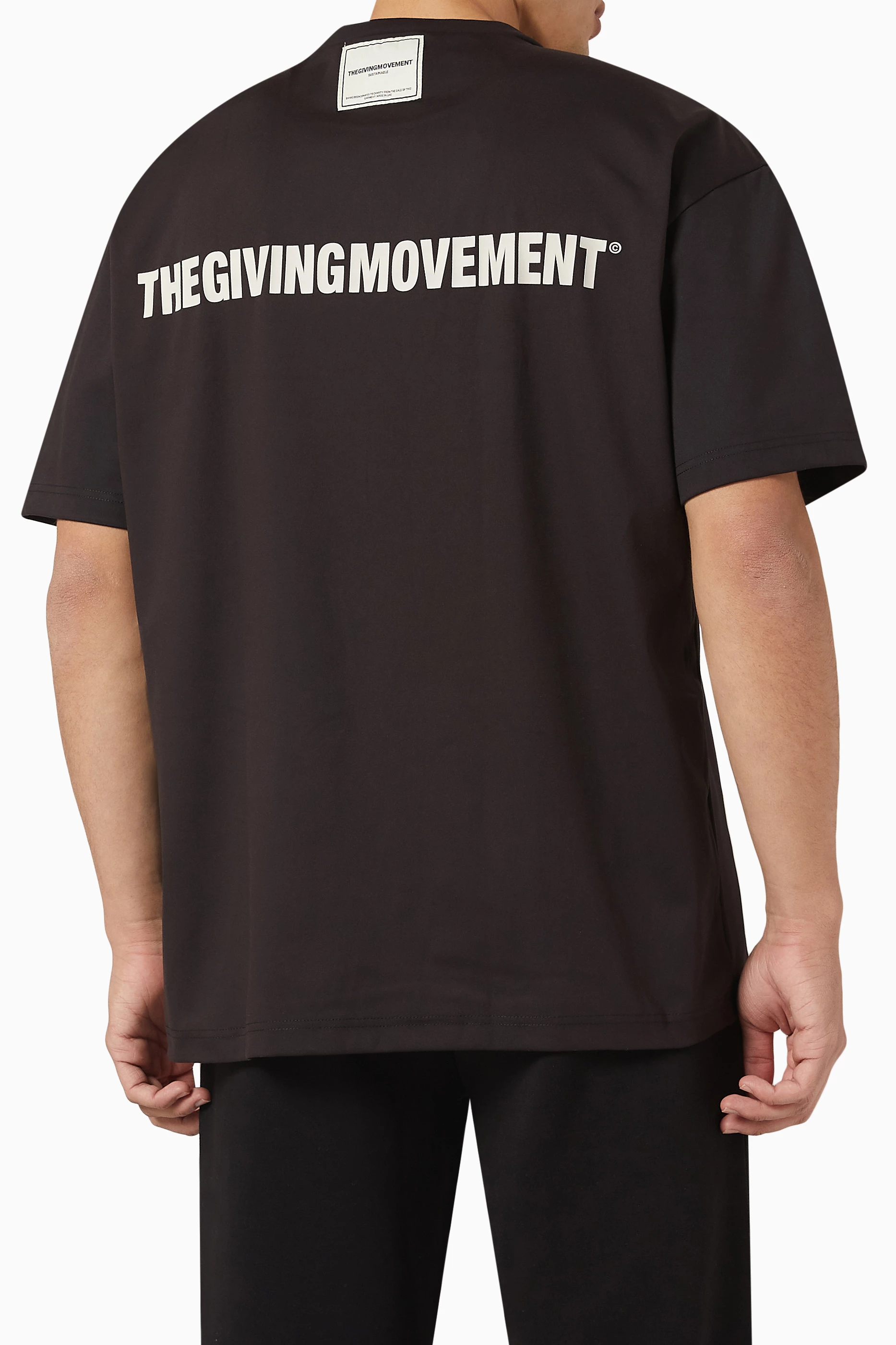 Buy The Giving Movement Black Oversized T Shirt in Light 
