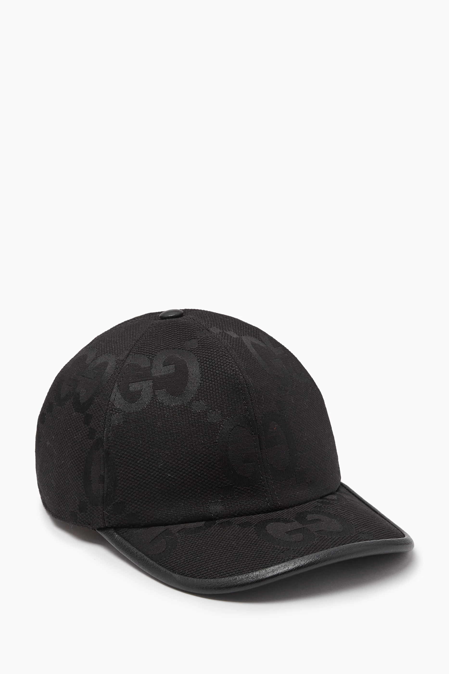 Buy Gucci Black Jumbo GG Baseball Cap in Gabardine For Men Online